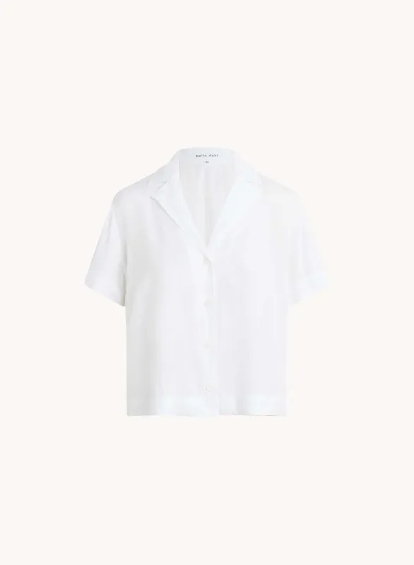 Short Sleeve Flowy Button Down - White sold by Bella Dahl