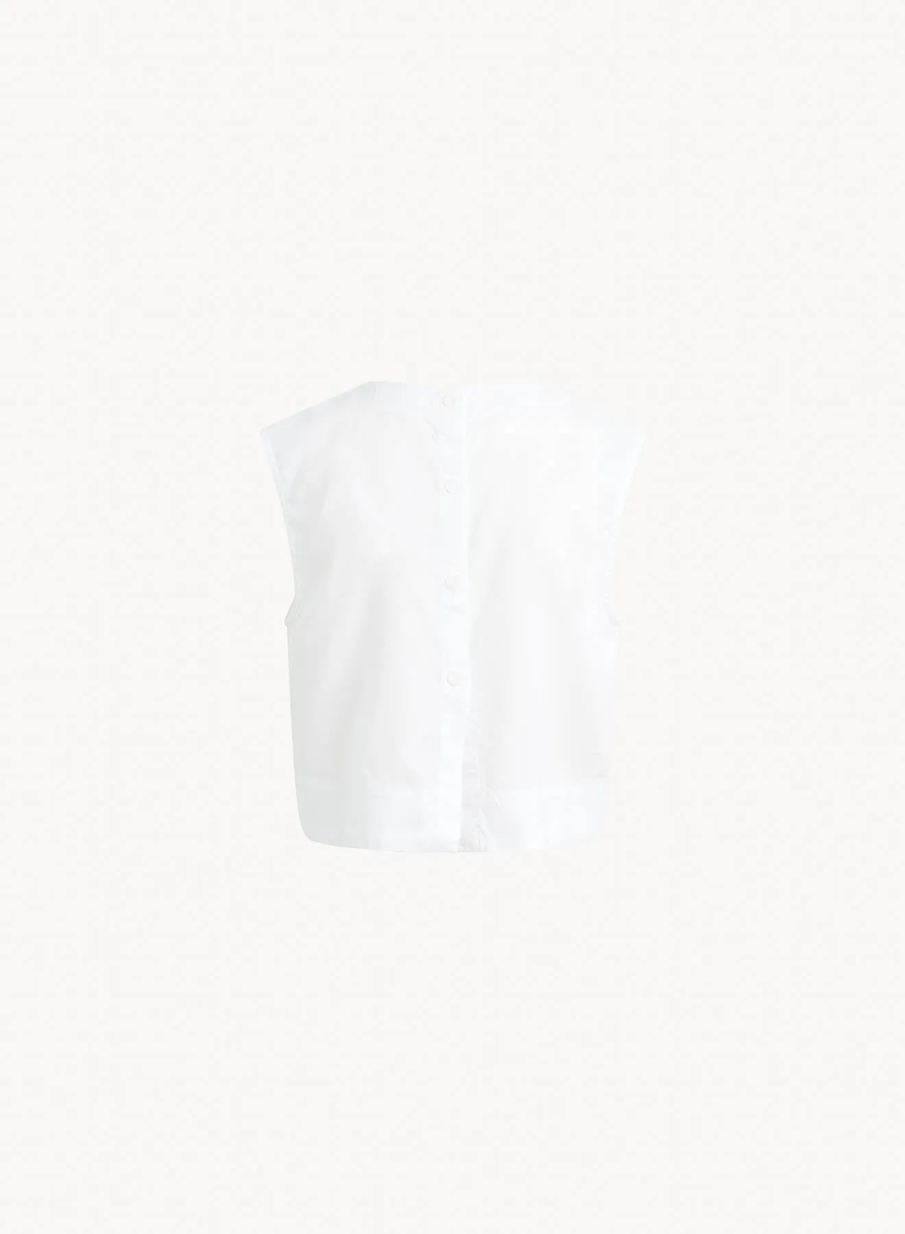Boxy Button Back Top - White sold by Bella Dahl product image thumbnail 2