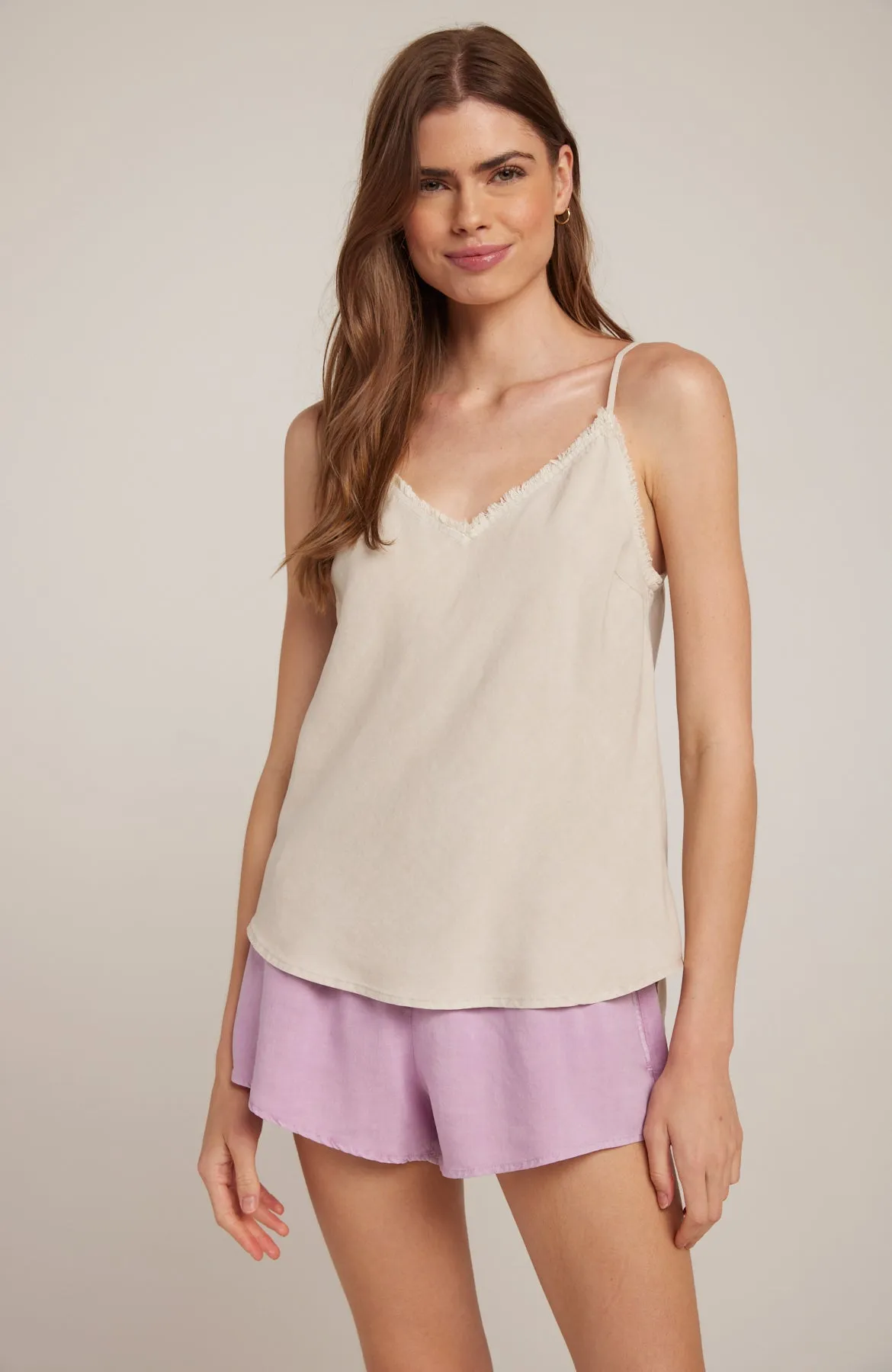 Frayed Tencel Cami - Soft Tan sold by Bella Dahl
