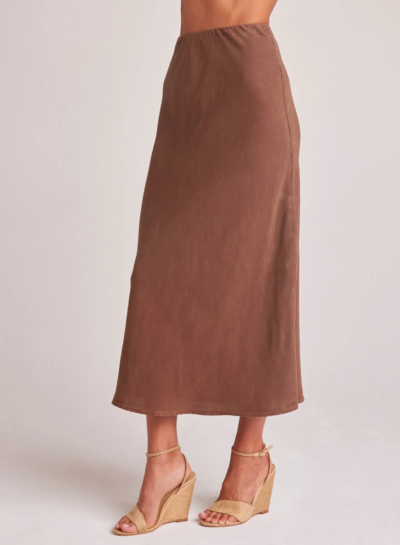 Bias Midi Skirt - Botanical Brown sold by Bella Dahl product image thumbnail 4