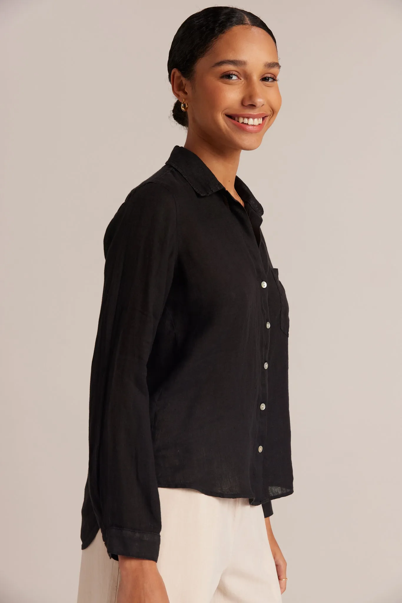 Linen Pocket Button Down - Vintage Black sold by Bella Dahl product image thumbnail 3