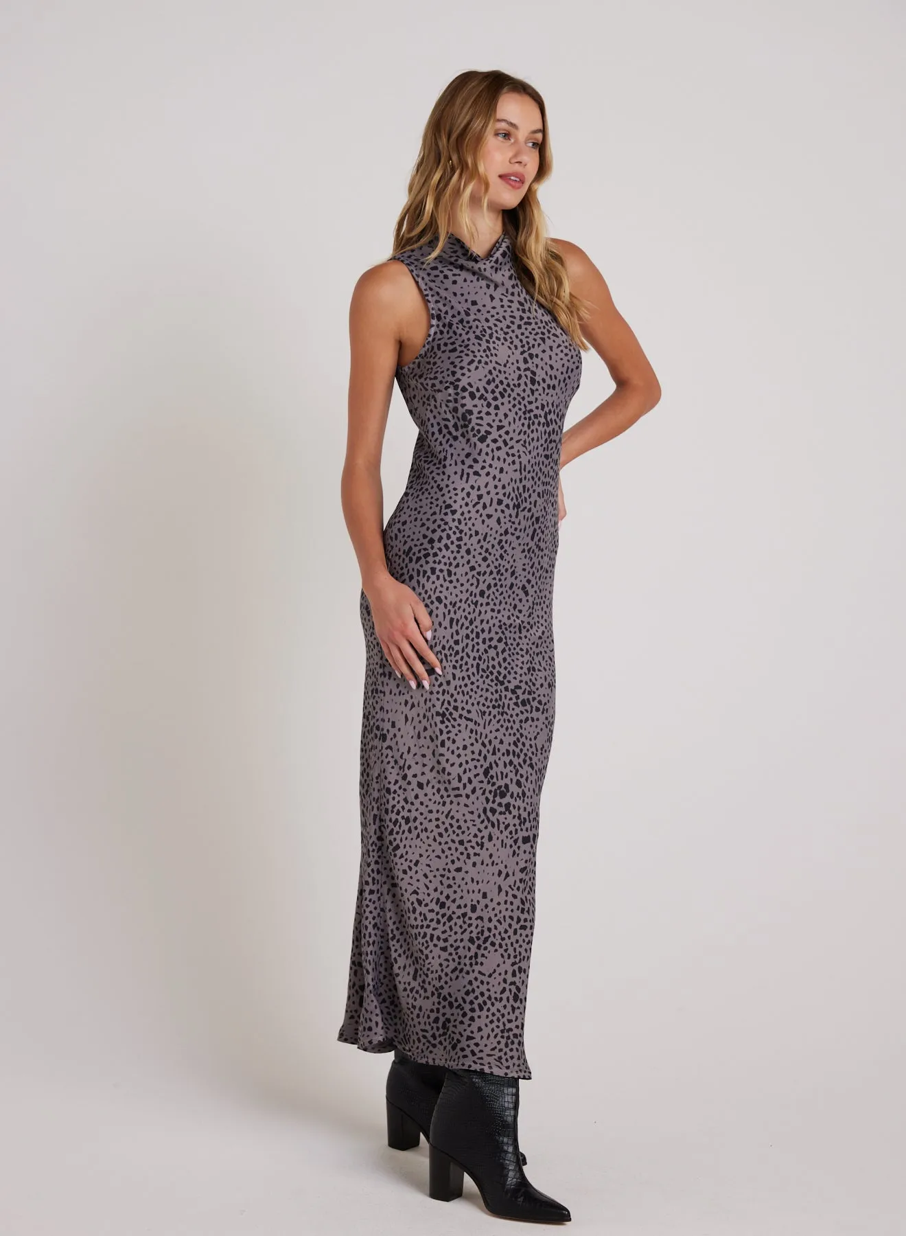 Mock Neck Halter Dress - Onyx Steel sold by Bella Dahl product image thumbnail 3