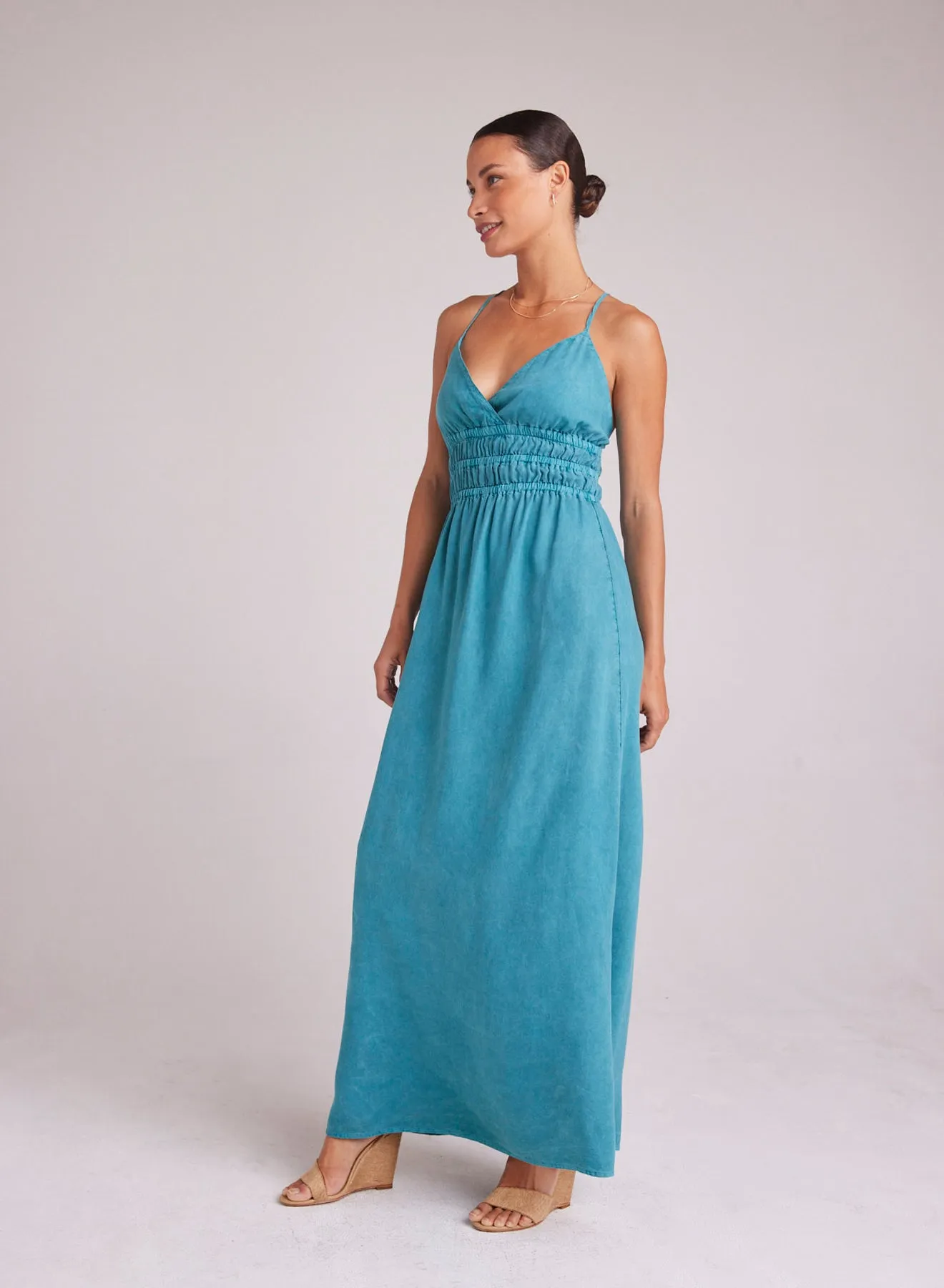 Smocked Cami Maxi Dress - Deep Azure sold by Bella Dahl
