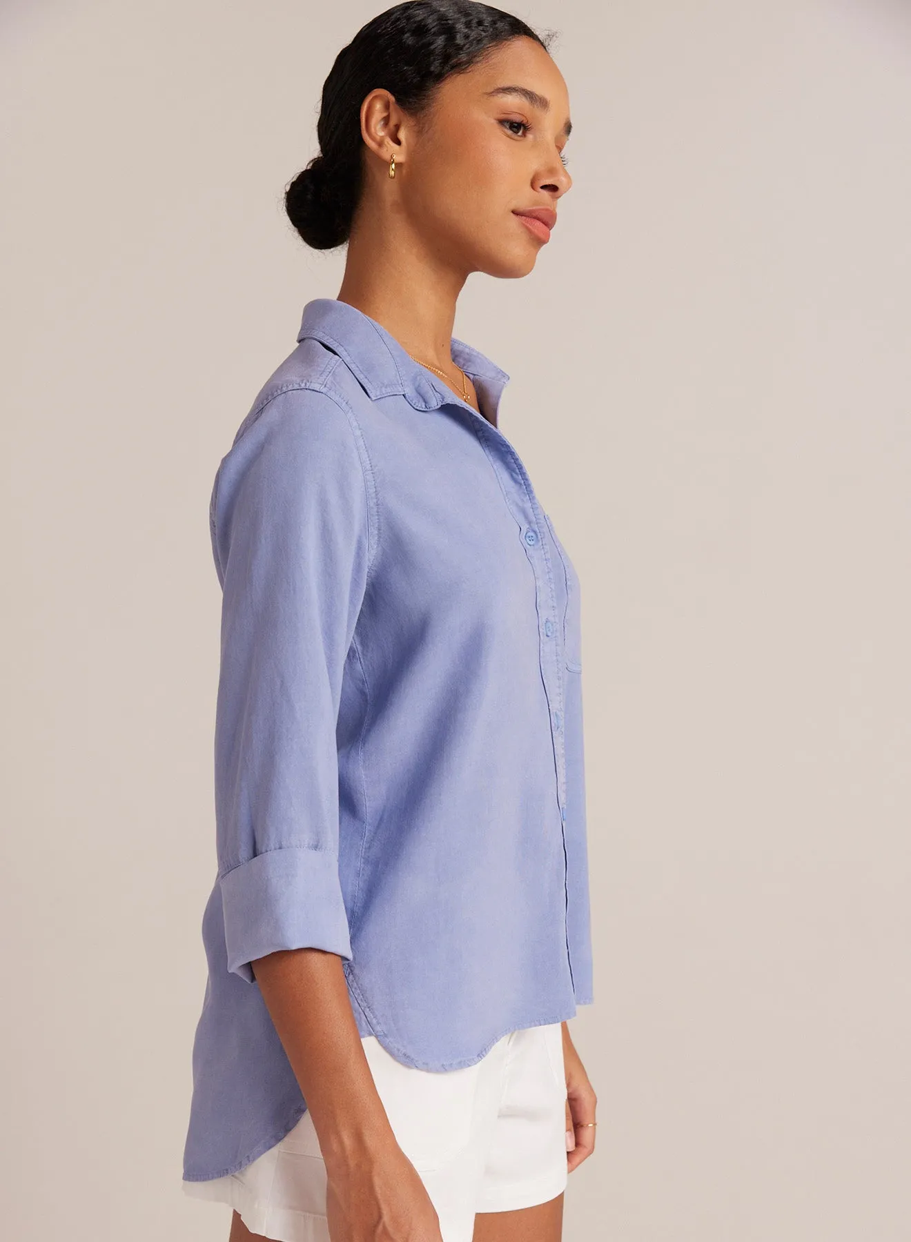 Shirt Tail Button Down - Peri Blue sold by Bella Dahl product image thumbnail 4