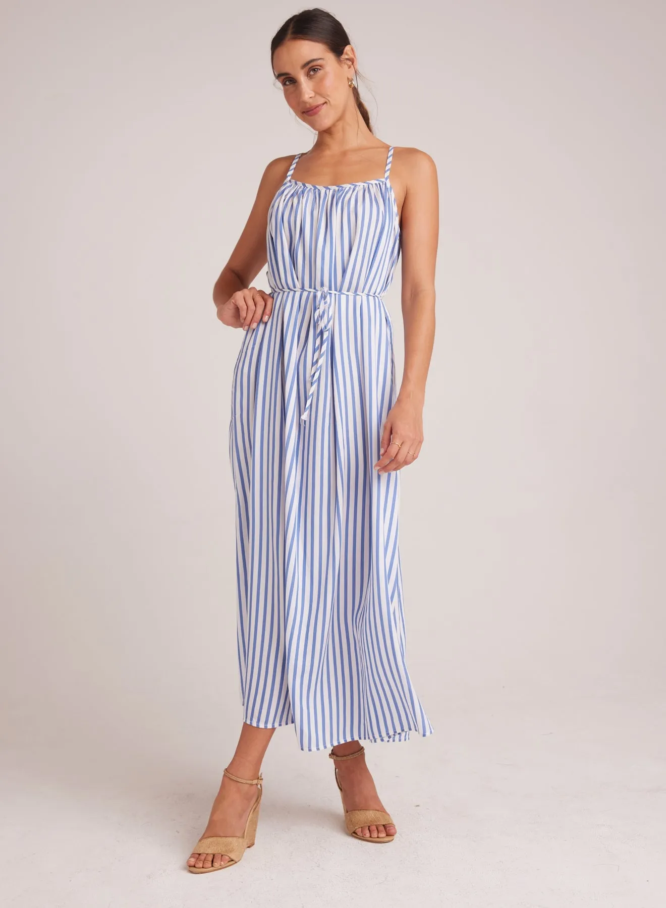 Shirred Cami Maxi Dress - Bahia Breeze Stripe sold by Bella Dahl