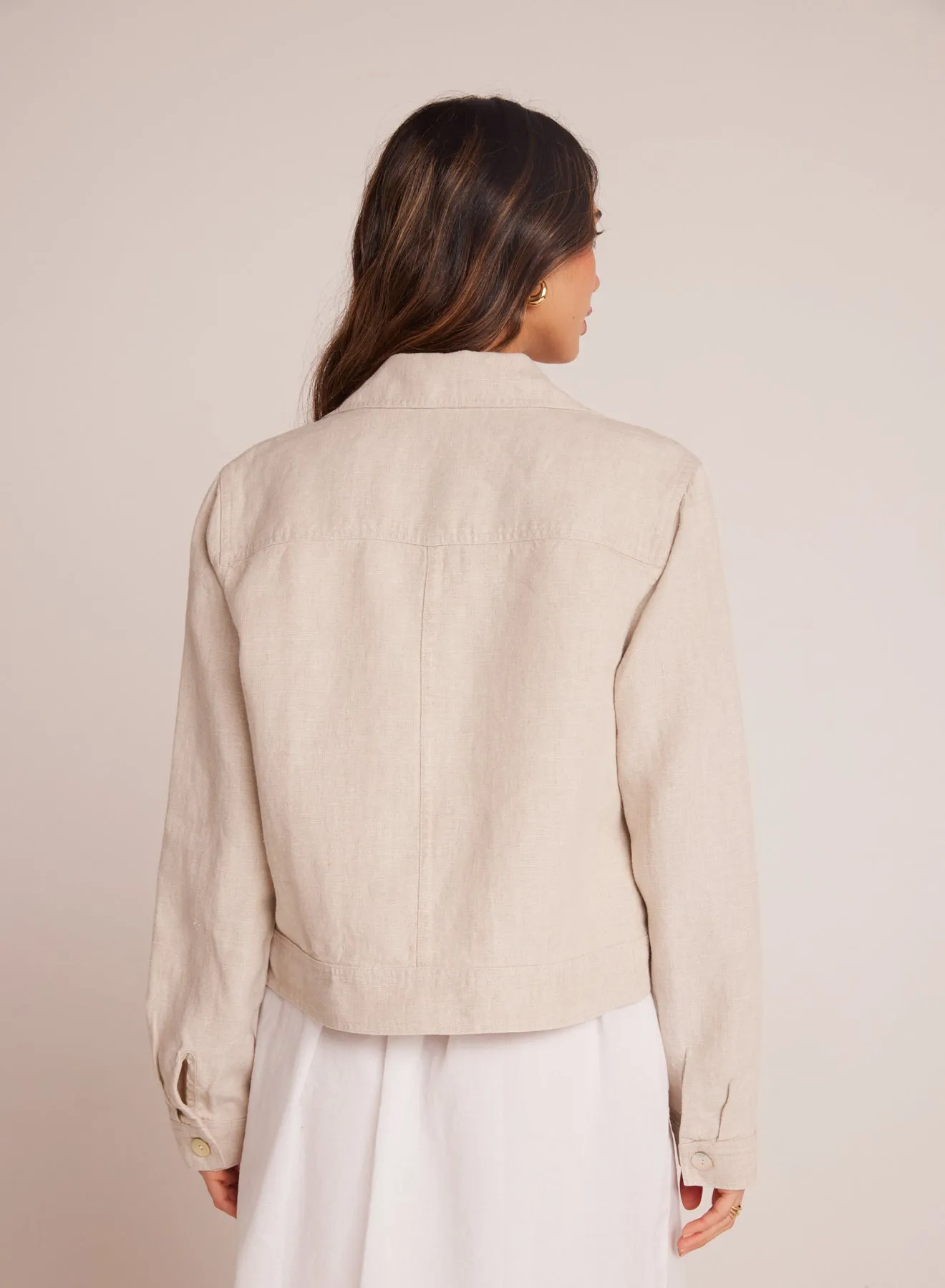 Flap Pocket Shirt Jacket - Linen Sand sold by Bella Dahl product image thumbnail 2