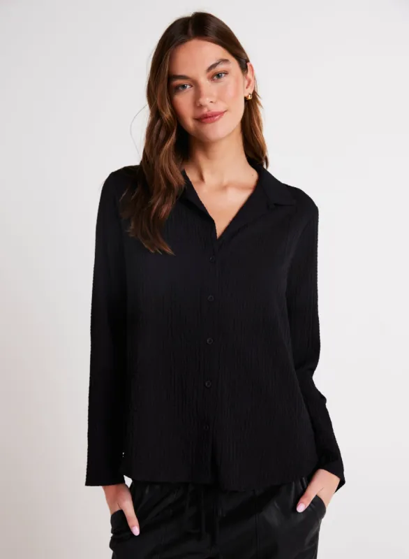 Clean Button Front Shirt - Black sold by Bella Dahl