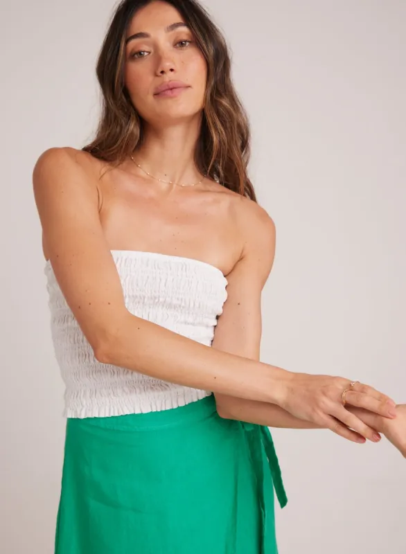 Smocked Tube Top - White sold by Bella Dahl