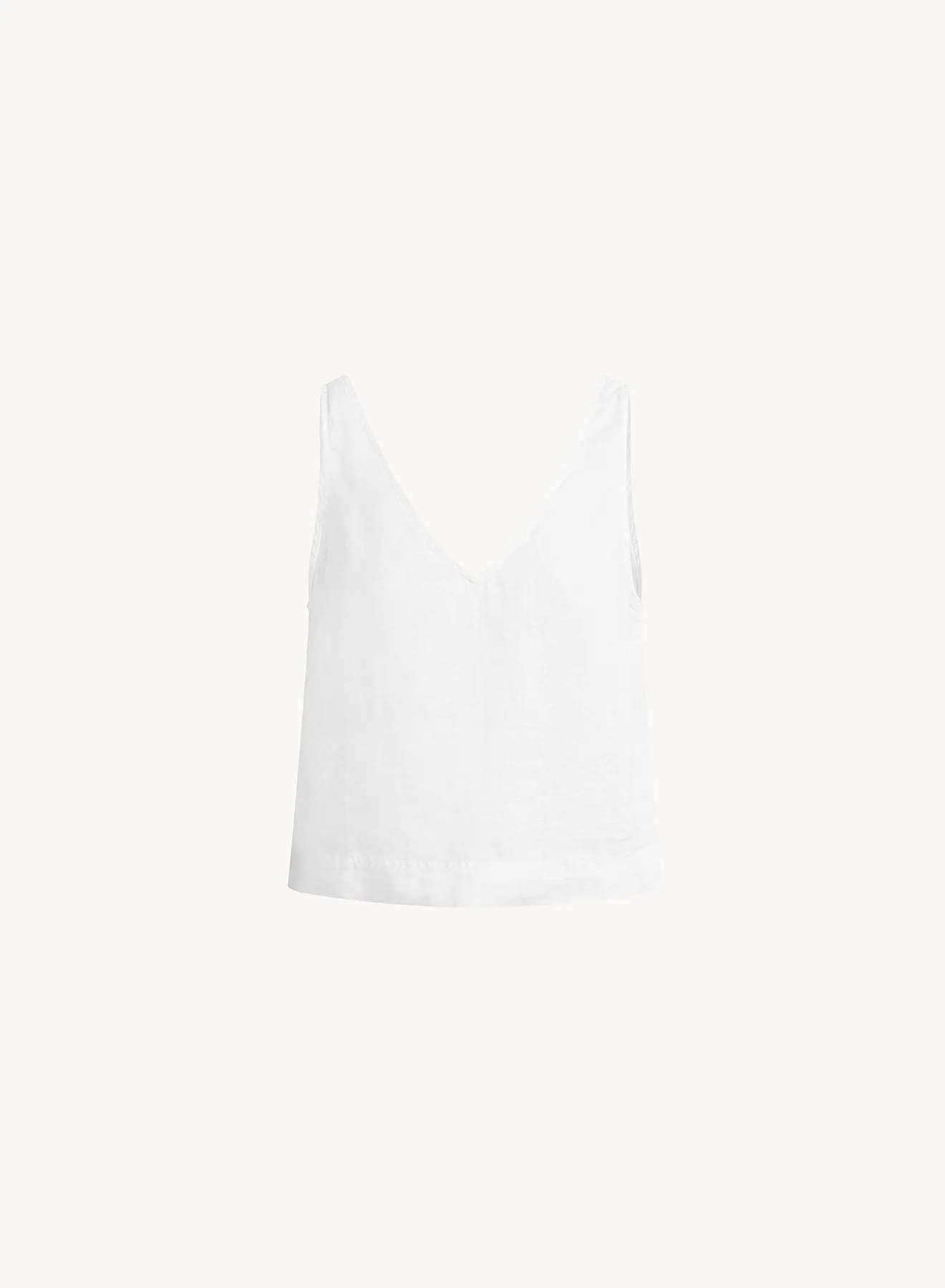 Sleeveless Button Back V-Neck Top - White sold by Bella Dahl product image thumbnail 2