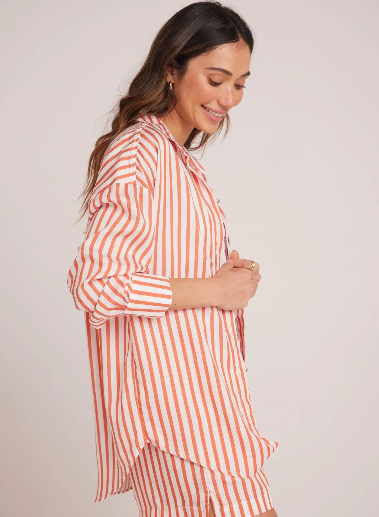 Boyfriend Button Down - Sunset Blaze Stripe sold by Bella Dahl product image thumbnail 4