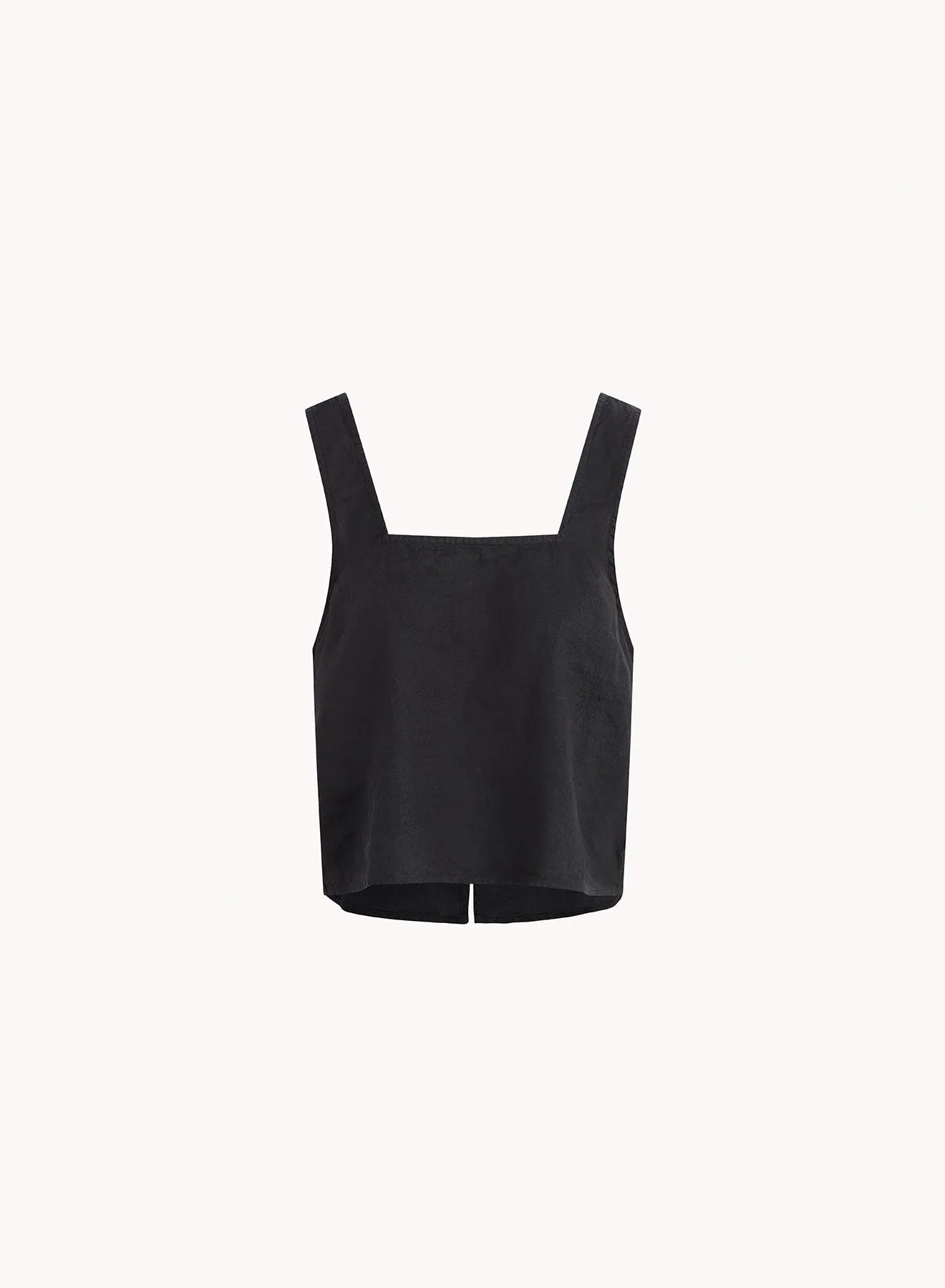 Button Back Linen Tank - Black sold by Bella Dahl