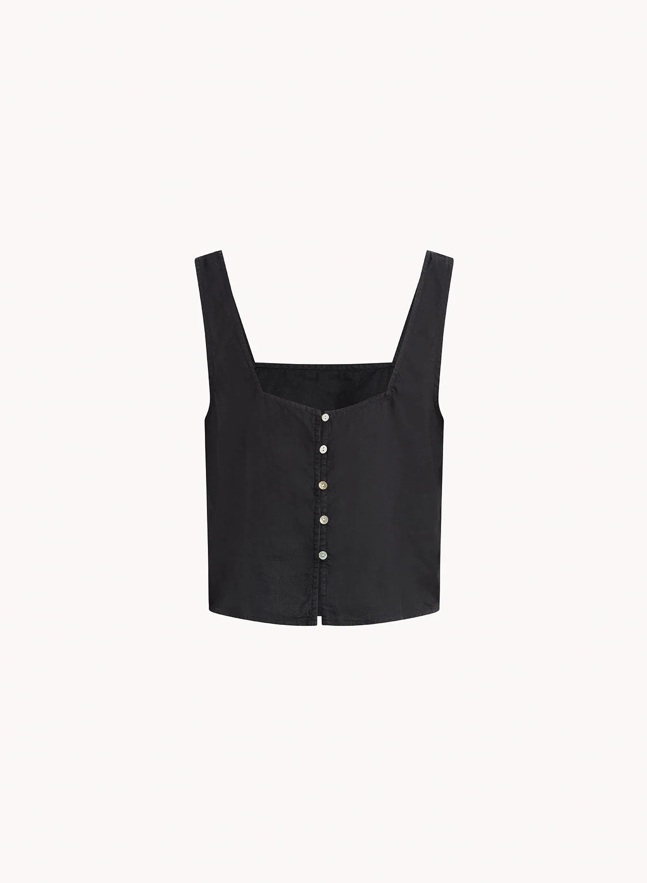 Button Back Linen Tank - Black sold by Bella Dahl product image thumbnail 2