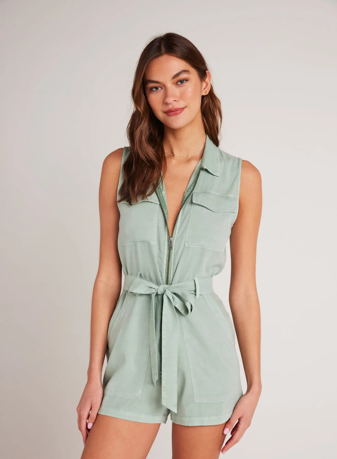 Zip Front Romper - Oasis Green sold by Bella Dahl product image thumbnail 2