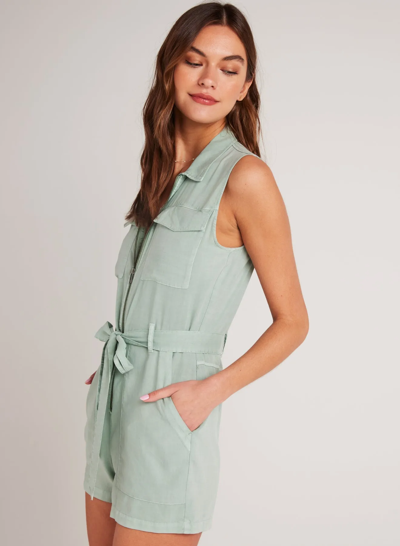 Zip Front Romper - Oasis Green sold by Bella Dahl product image thumbnail 4