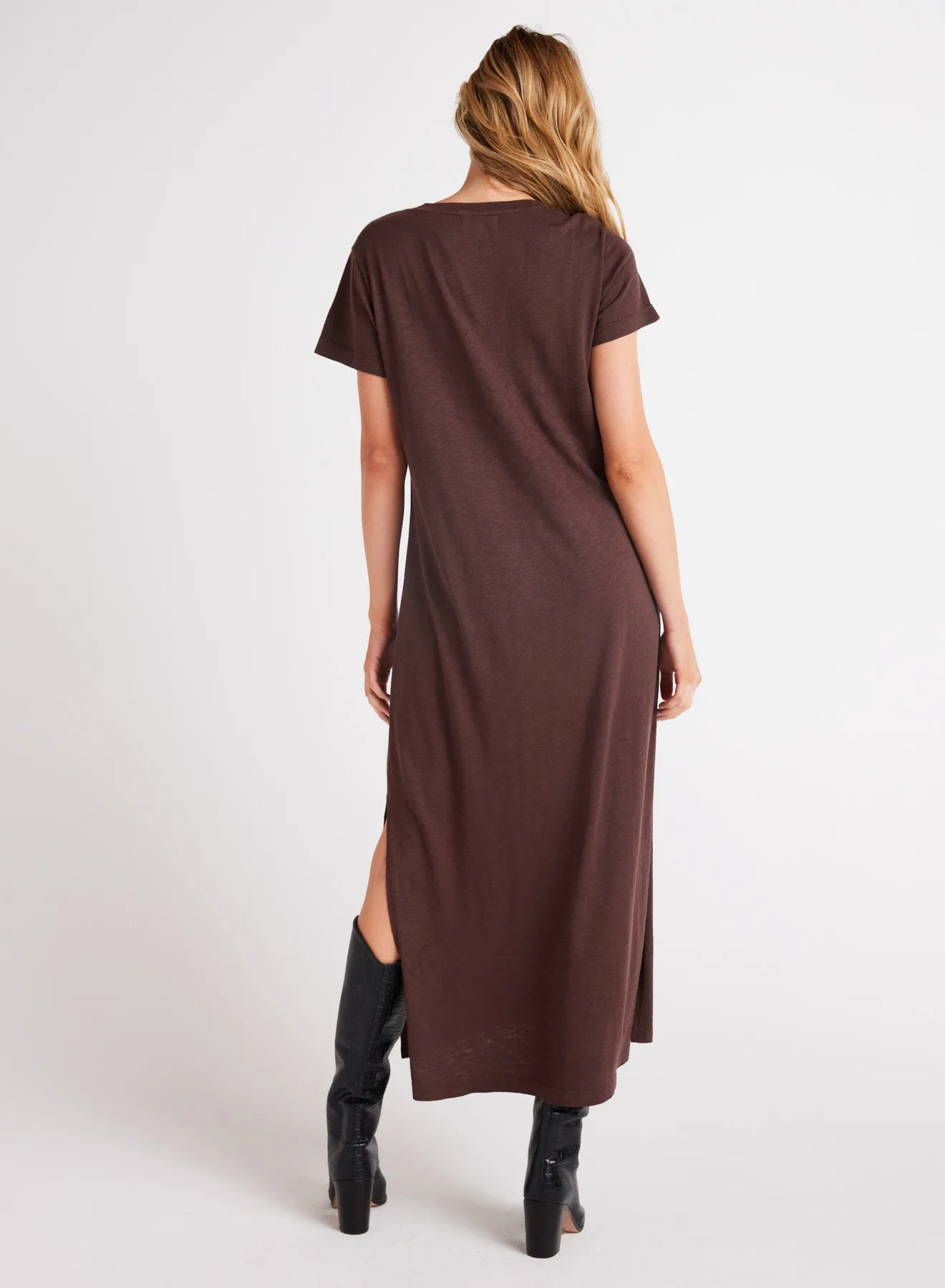 V-Neck Knit Maxi Dress - Chestnut Brown sold by Bella Dahl product image thumbnail 2
