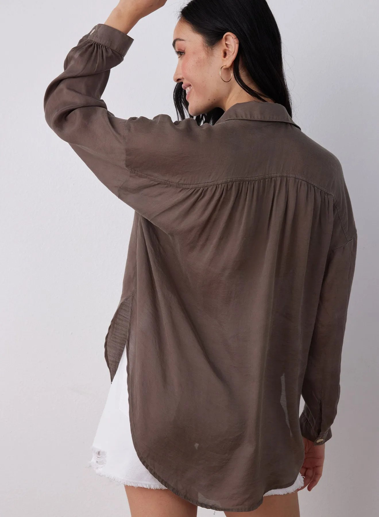 Flowy Beach Shirt - Sierra Brown sold by Bella Dahl product image thumbnail 3