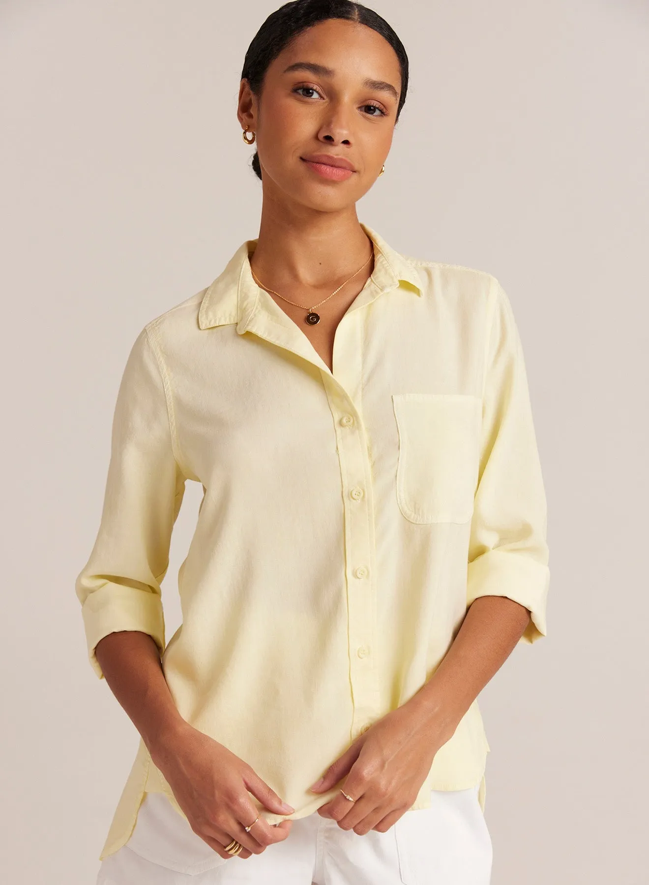 Shirt Tail Button Down - Soft Sun sold by Bella Dahl