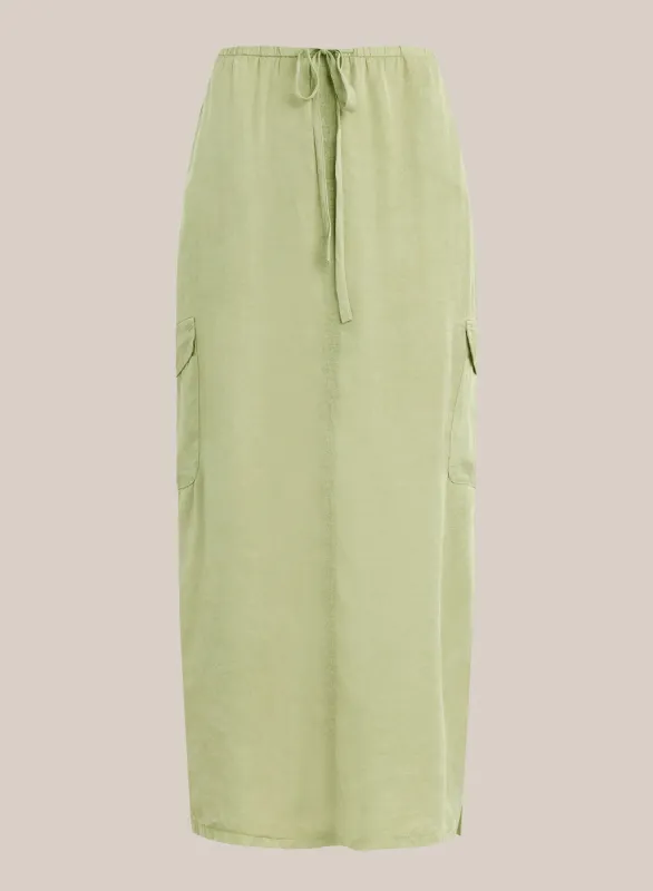 Goldie Bellow Pocket Cargo Skirt - Khaki Army sold by Bella Dahl