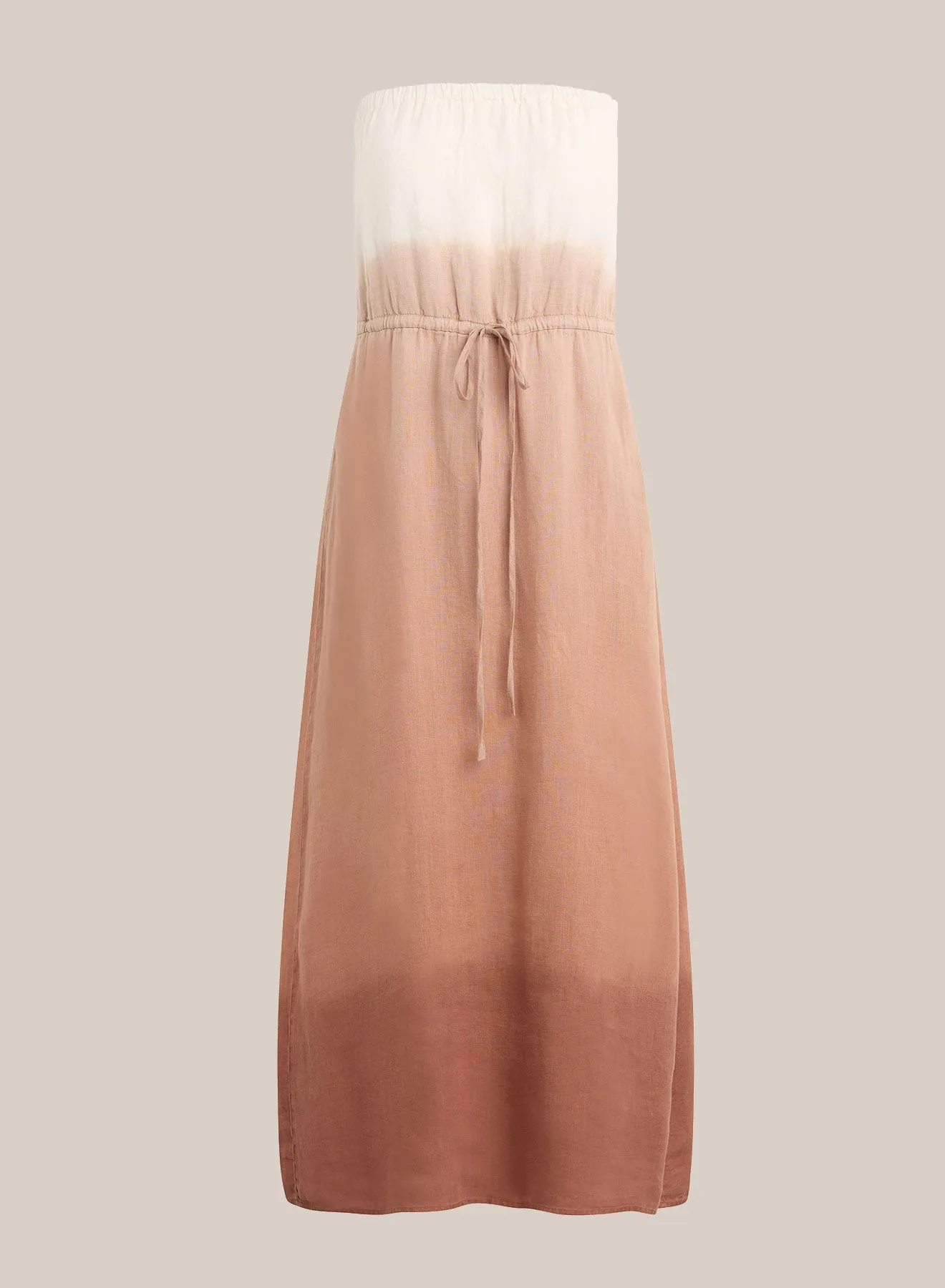 Strapless Linen Maxi Dress - Coconut Ombre Dye sold by Bella Dahl