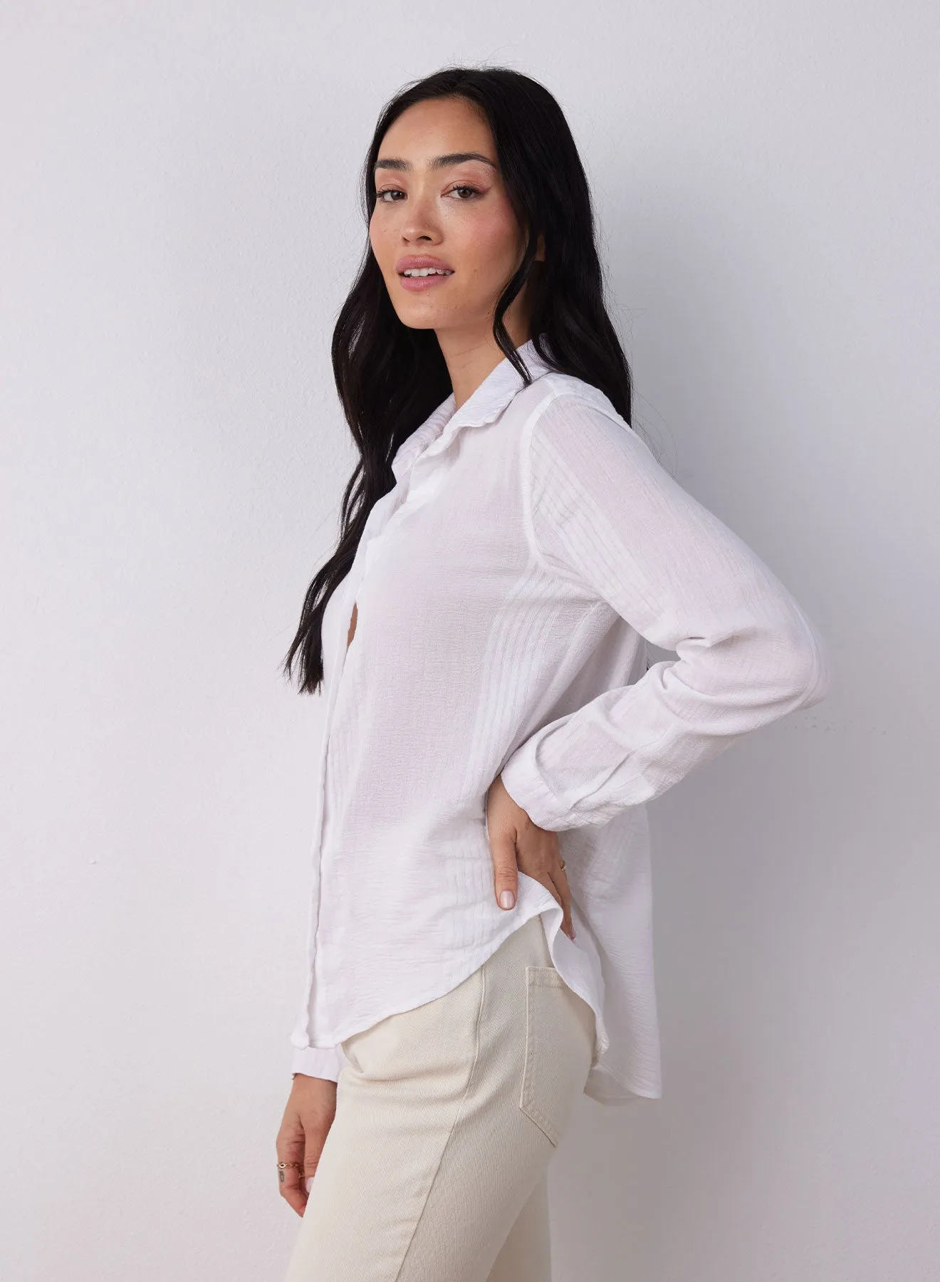 Classic Button Down - White sold by Bella Dahl product image thumbnail 3