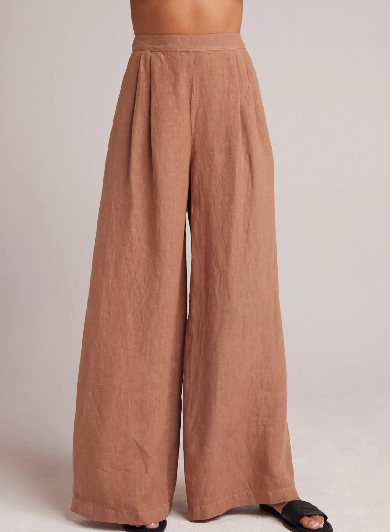 High Waisted Linen Pleated Pant - Desert Brown sold by Bella Dahl product image thumbnail 2