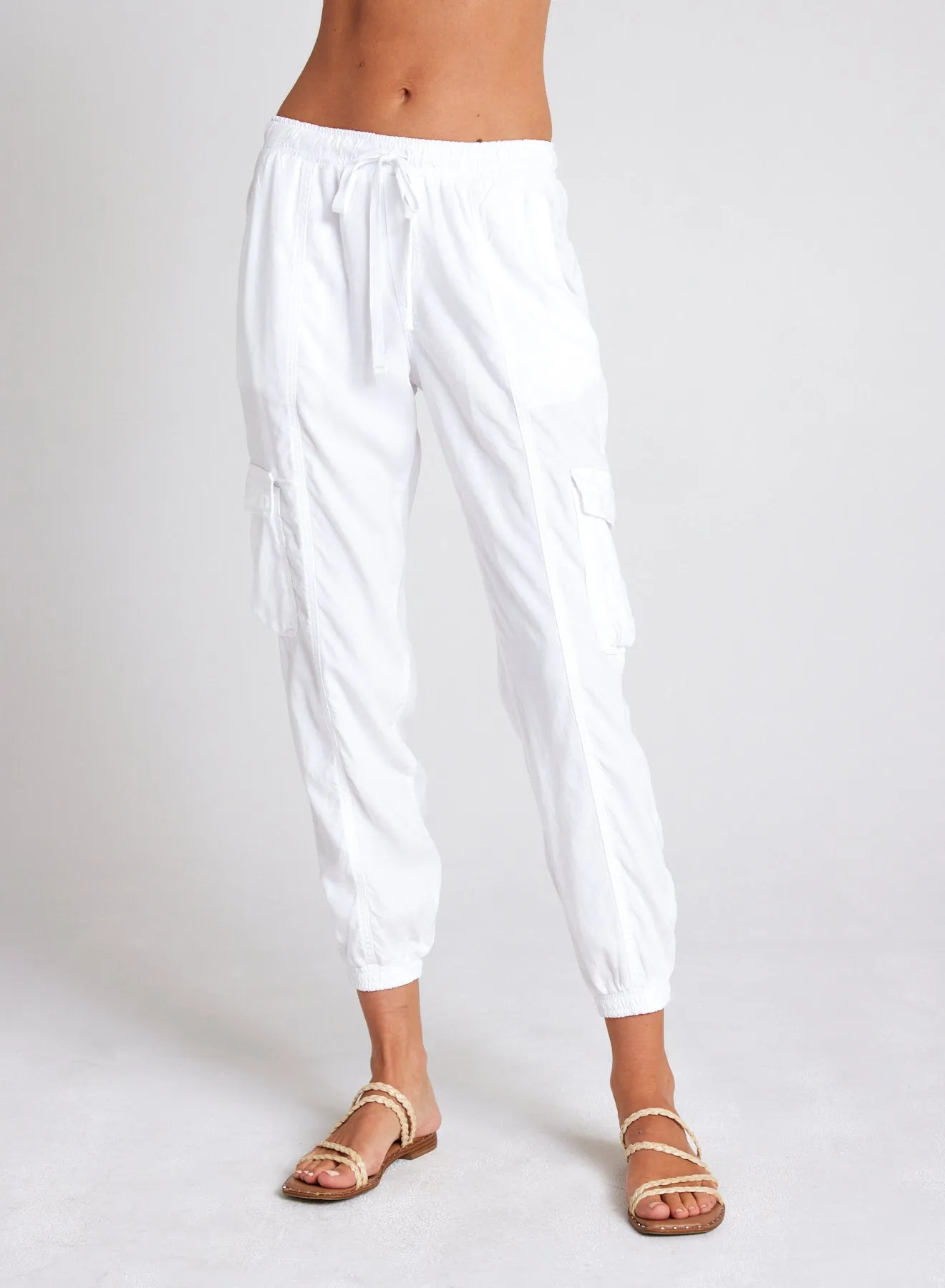 Cargo Track Pants - White sold by Bella Dahl