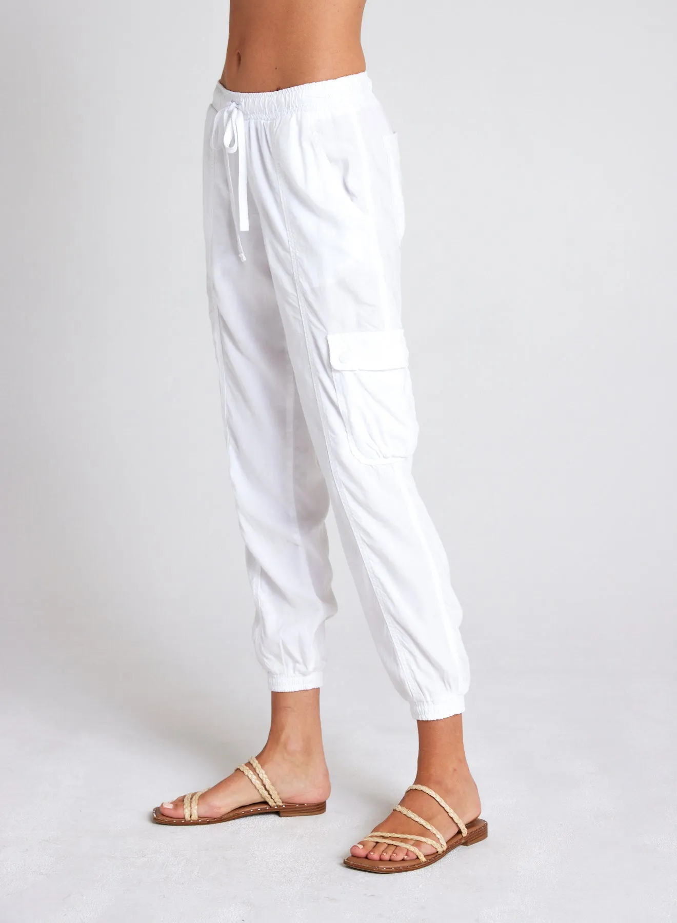Cargo Track Pants - White sold by Bella Dahl product image thumbnail 3