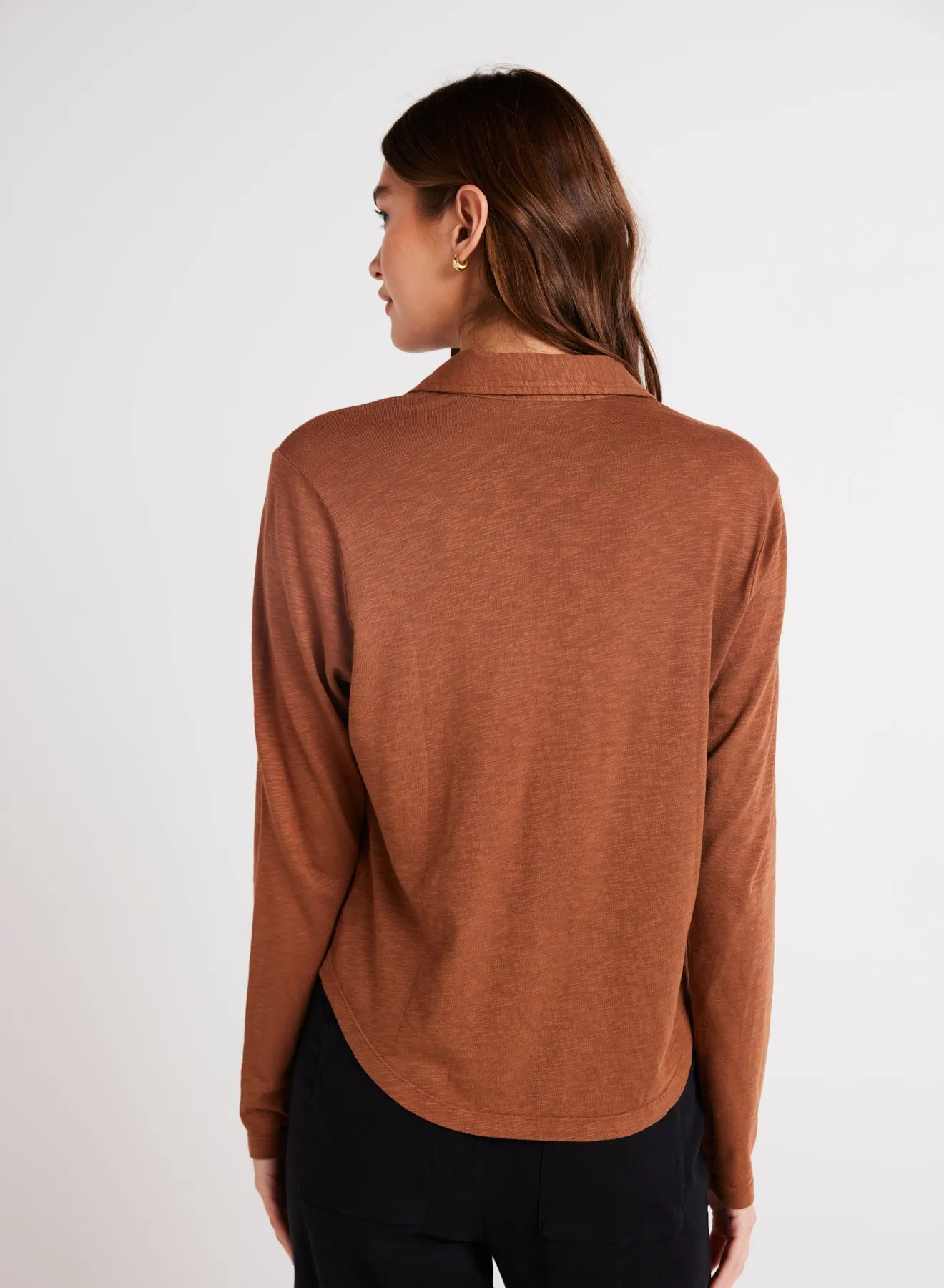 Long Sleeve Knit Button Down - Twilight Gold sold by Bella Dahl product image thumbnail 2
