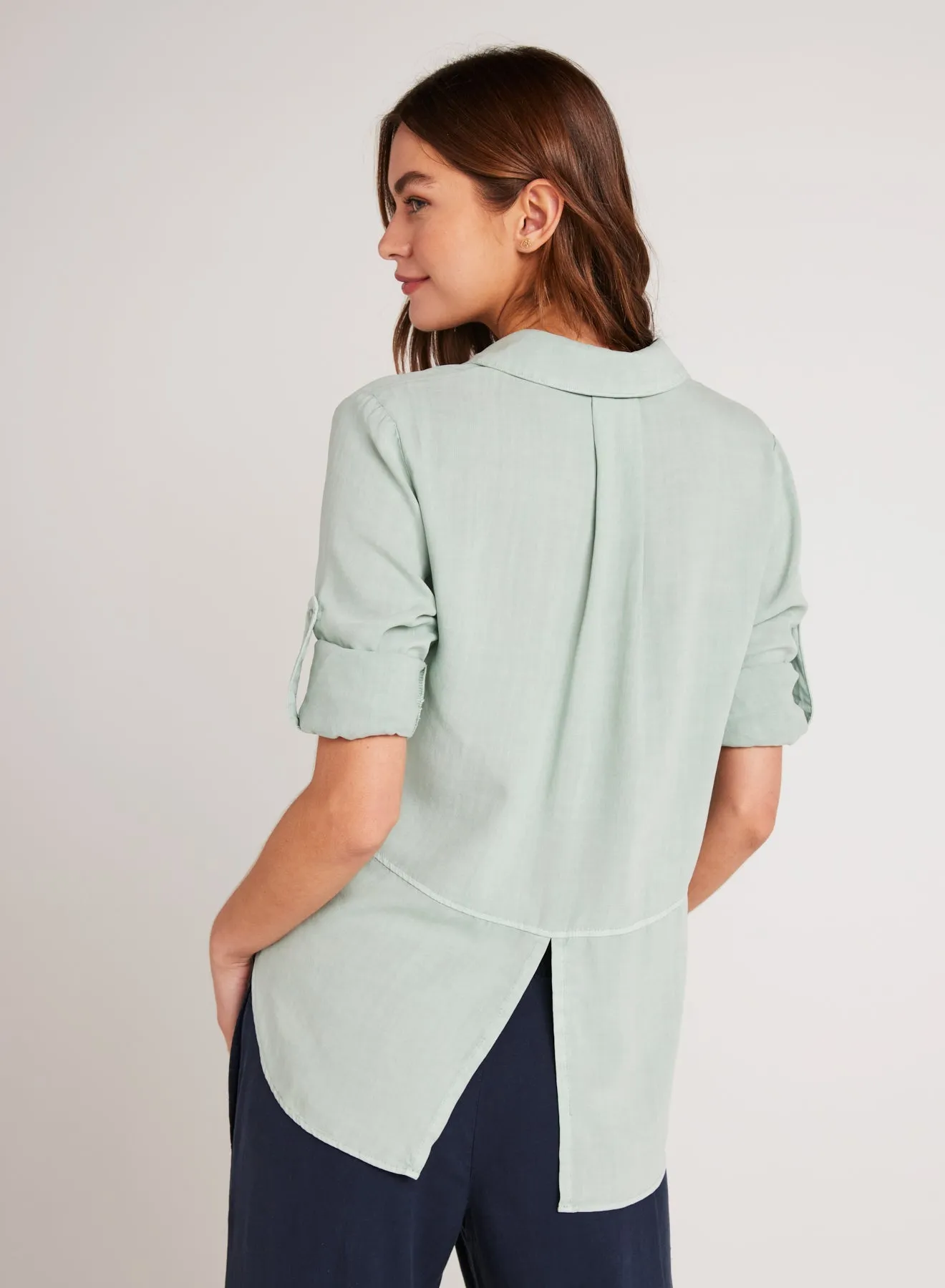 Split Back Button Down - Oasis Green sold by Bella Dahl product image thumbnail 2