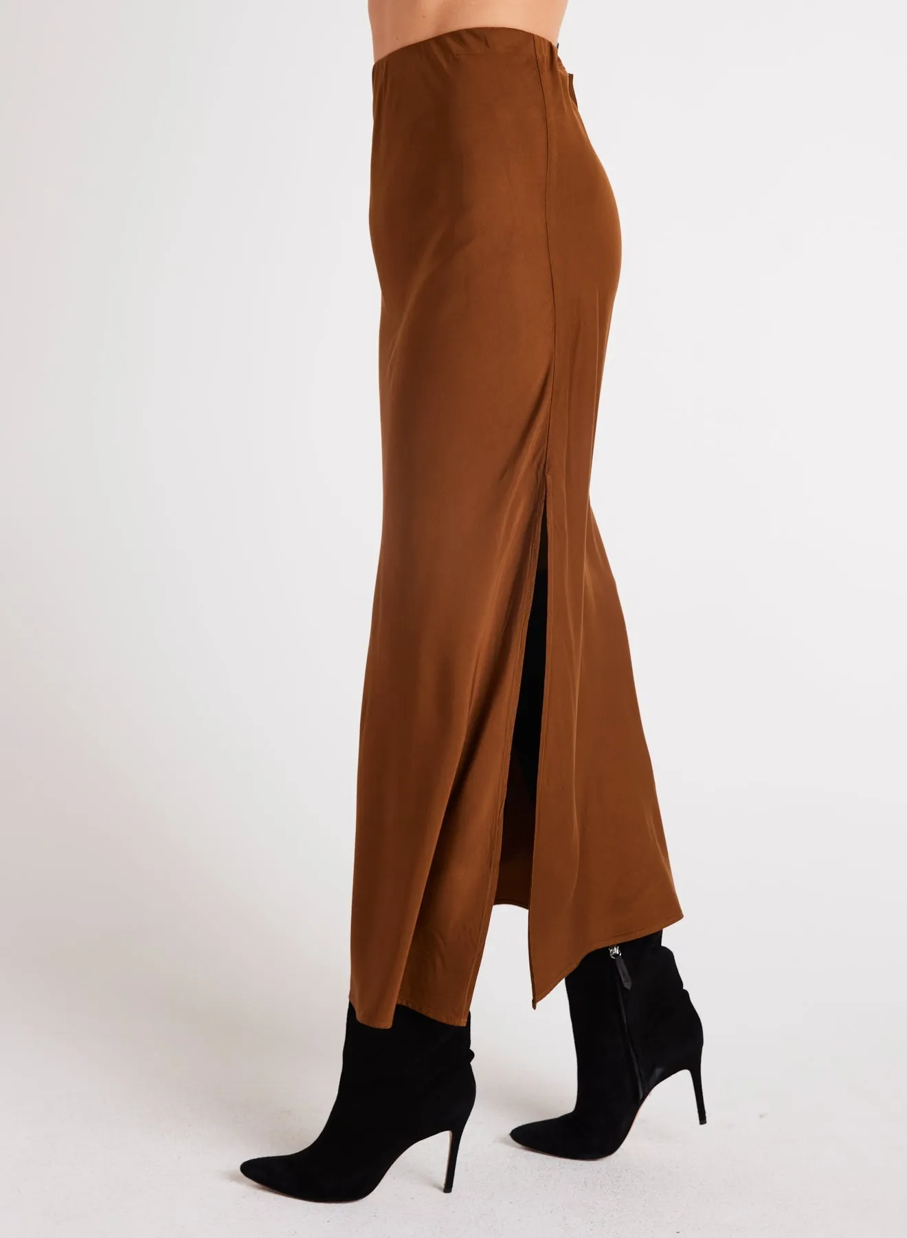 Satin Side Slit Maxi Skirt - Twilight Gold sold by Bella Dahl product image thumbnail 2