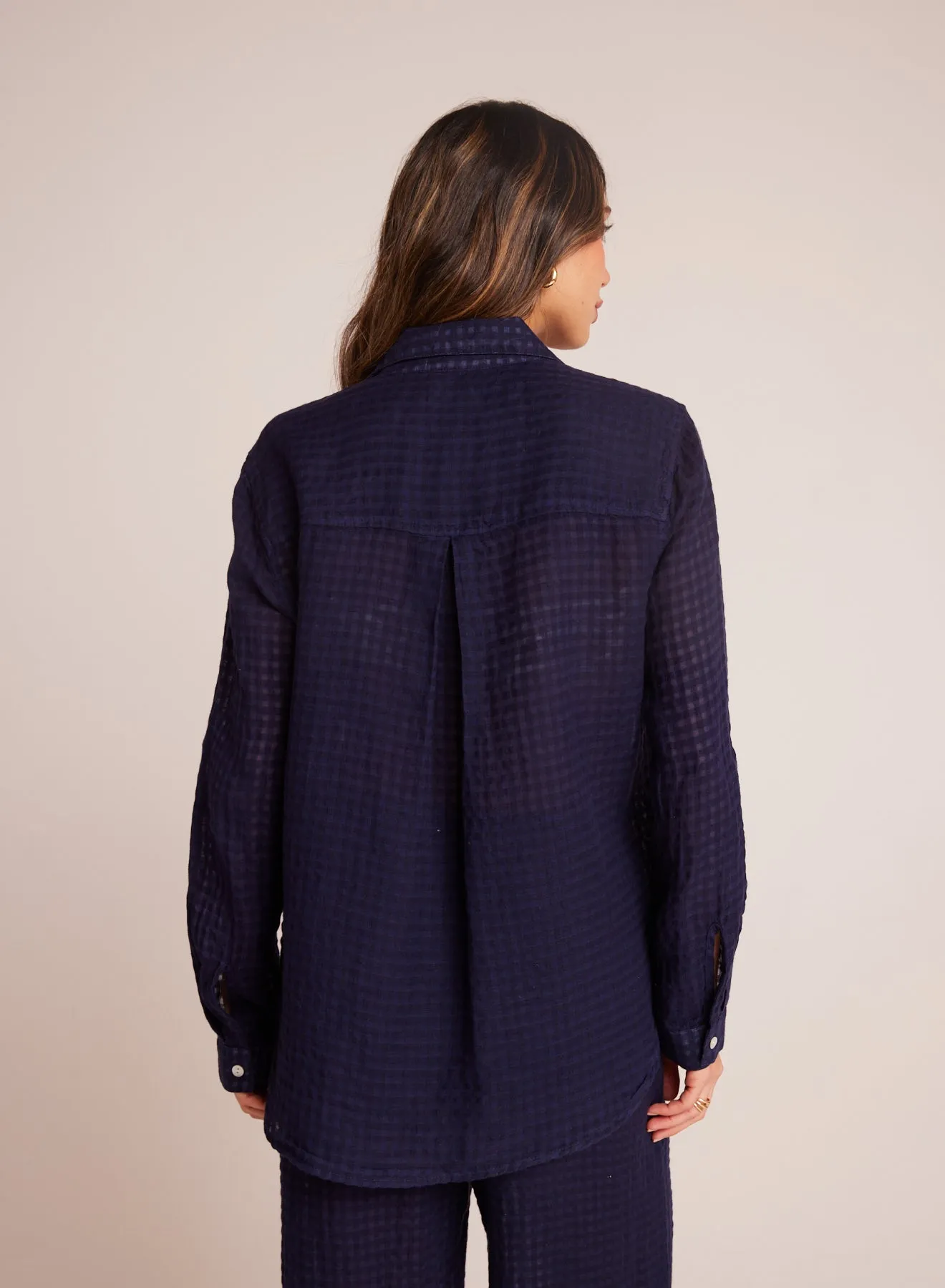 Oversized Pocket Button Down - Tropic Navy sold by Bella Dahl product image thumbnail 2