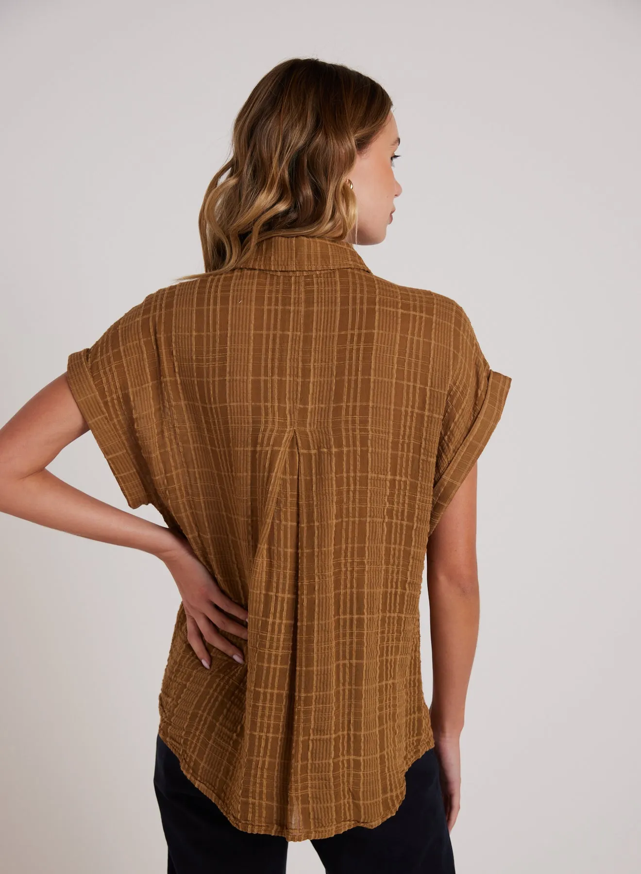 Short Sleeve Pocket Button Down - Topaz Gold sold by Bella Dahl product image thumbnail 2