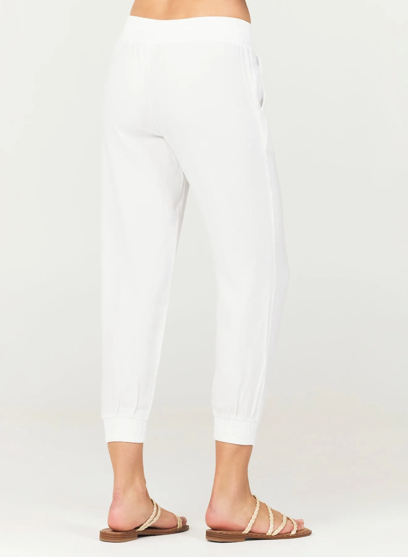 Easy Drawstring Jogger - White sold by Bella Dahl product image thumbnail 3