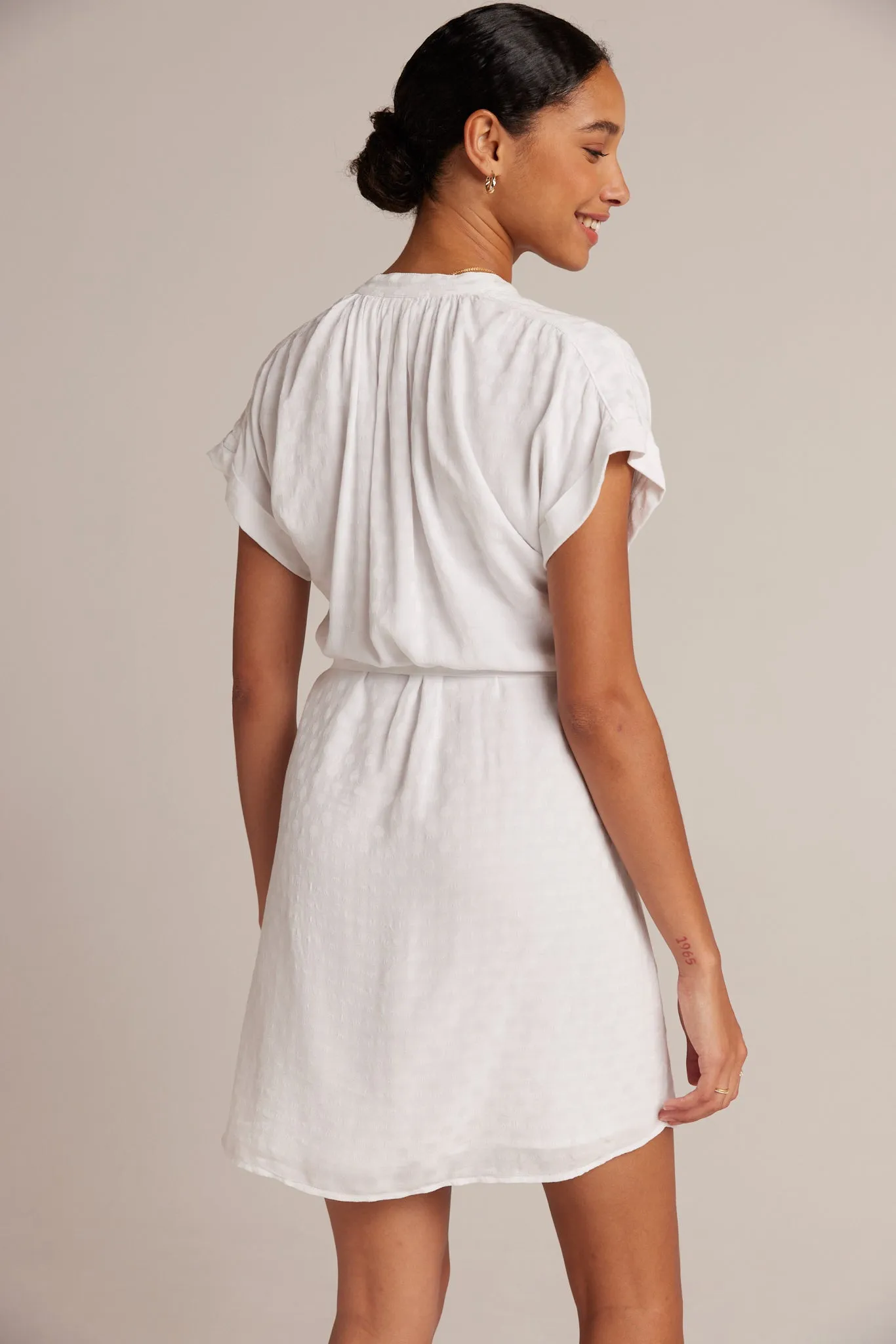 Belted Shirred Dress - White sold by Bella Dahl product image thumbnail 2