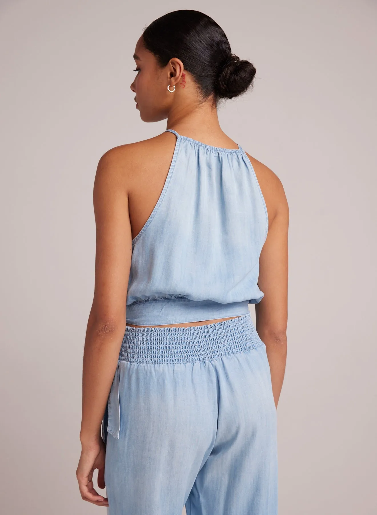 Side Tie Button Halter - Caribbean Wash sold by Bella Dahl product image thumbnail 2