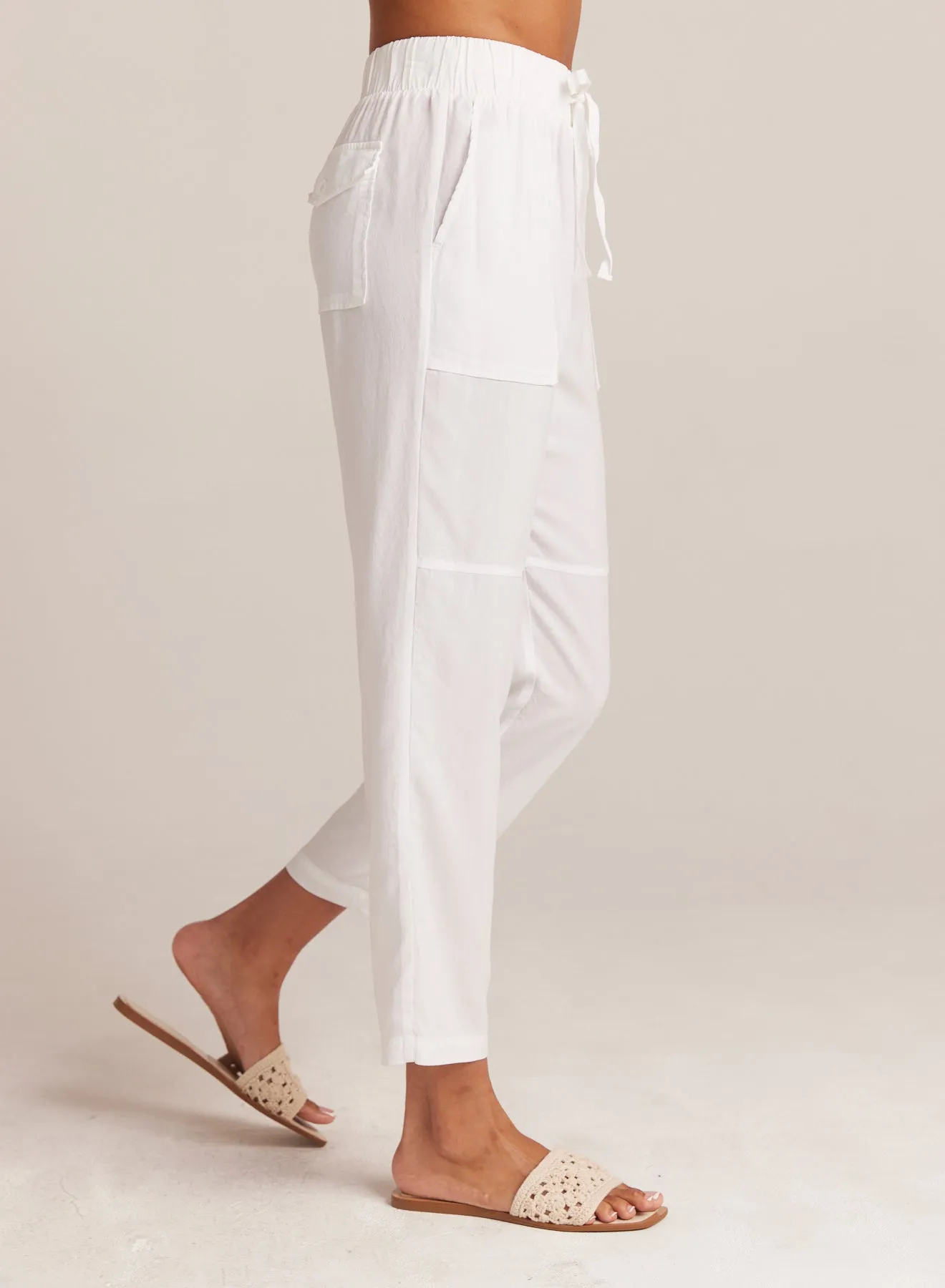 Utility Tie Waist Trouser - White sold by Bella Dahl product image thumbnail 5