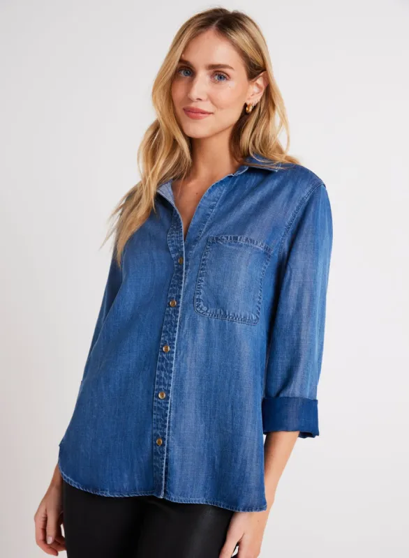 Shirt Tail Button Down - Moonlit Haze Wash sold by Bella Dahl