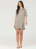A-Line Rolled Tab Sleeve Dress - Soft Army sold by Bella Dahl