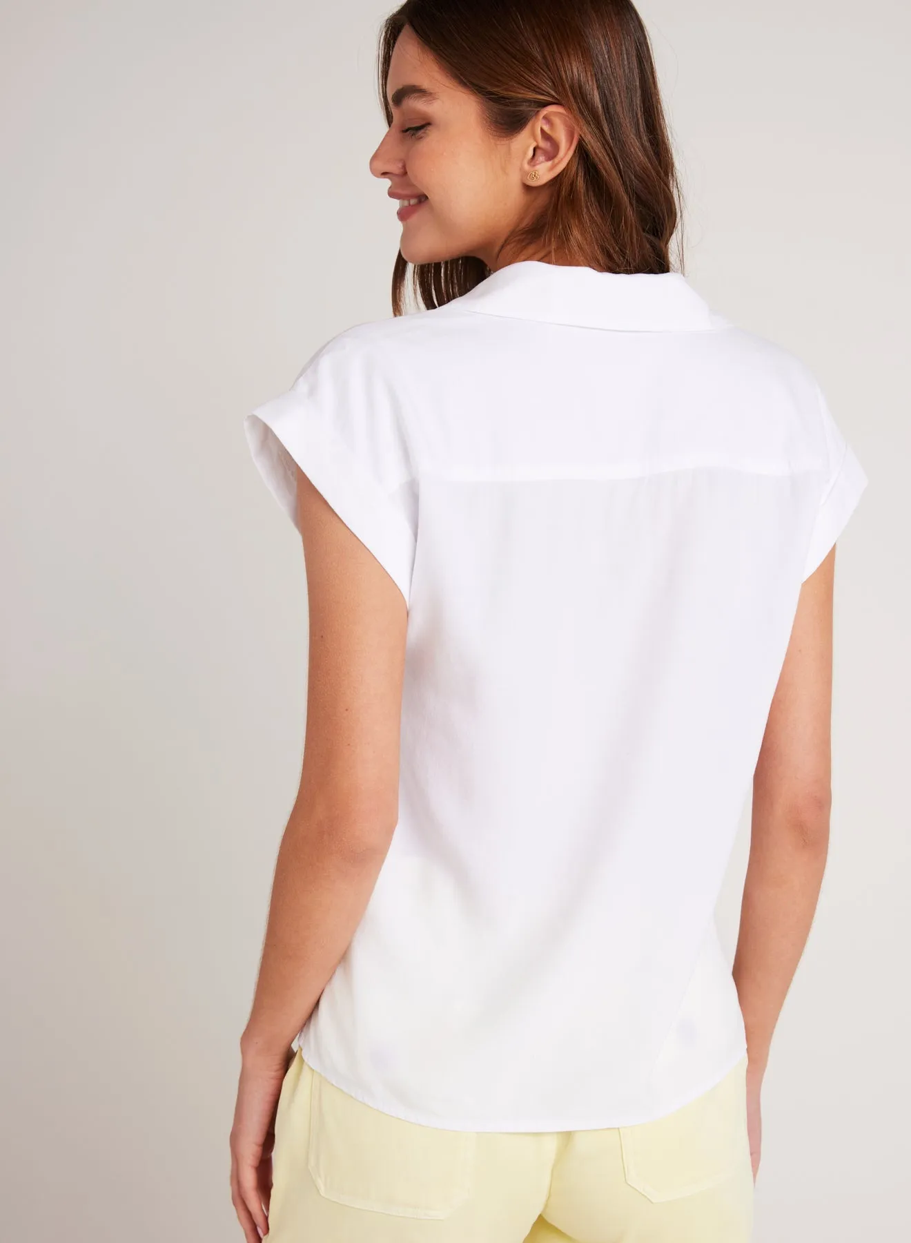 Two Pocket Short Sleeve Shirt - White sold by Bella Dahl product image thumbnail 2