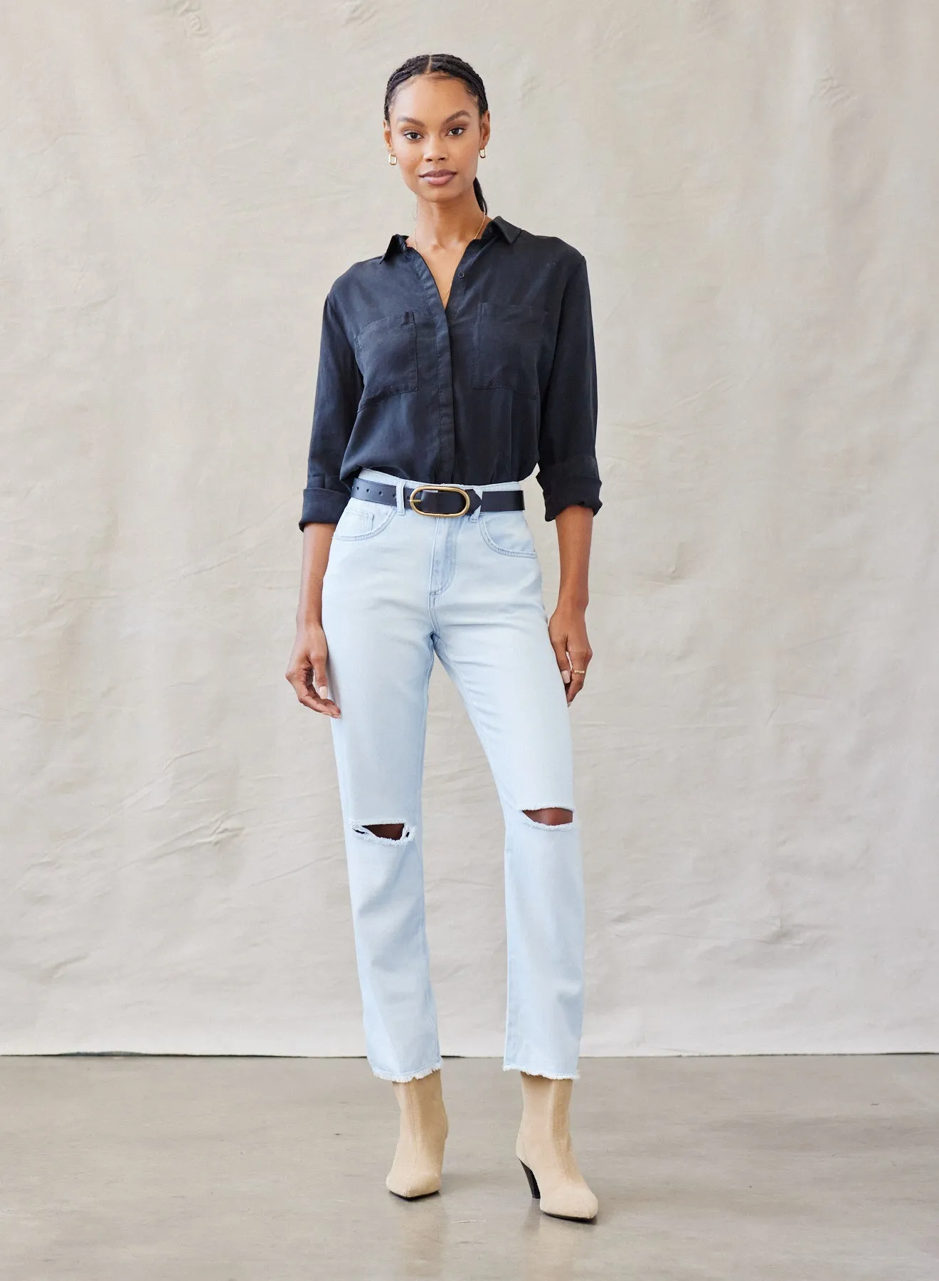 Two Pocket Classic Button Down - Vintage Black sold by Bella Dahl product image thumbnail 4