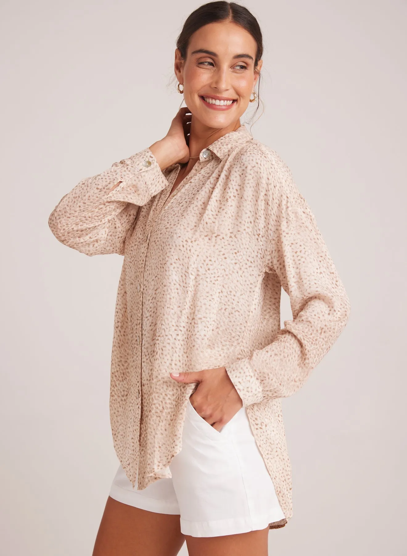 Flowy Shirt - Salvador Sand Print sold by Bella Dahl product image thumbnail 3