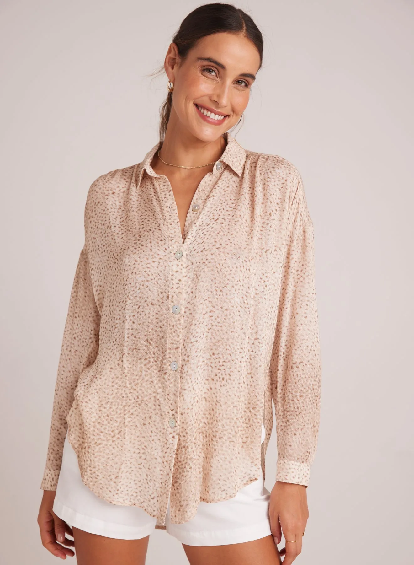 Flowy Shirt - Salvador Sand Print sold by Bella Dahl product image thumbnail 4