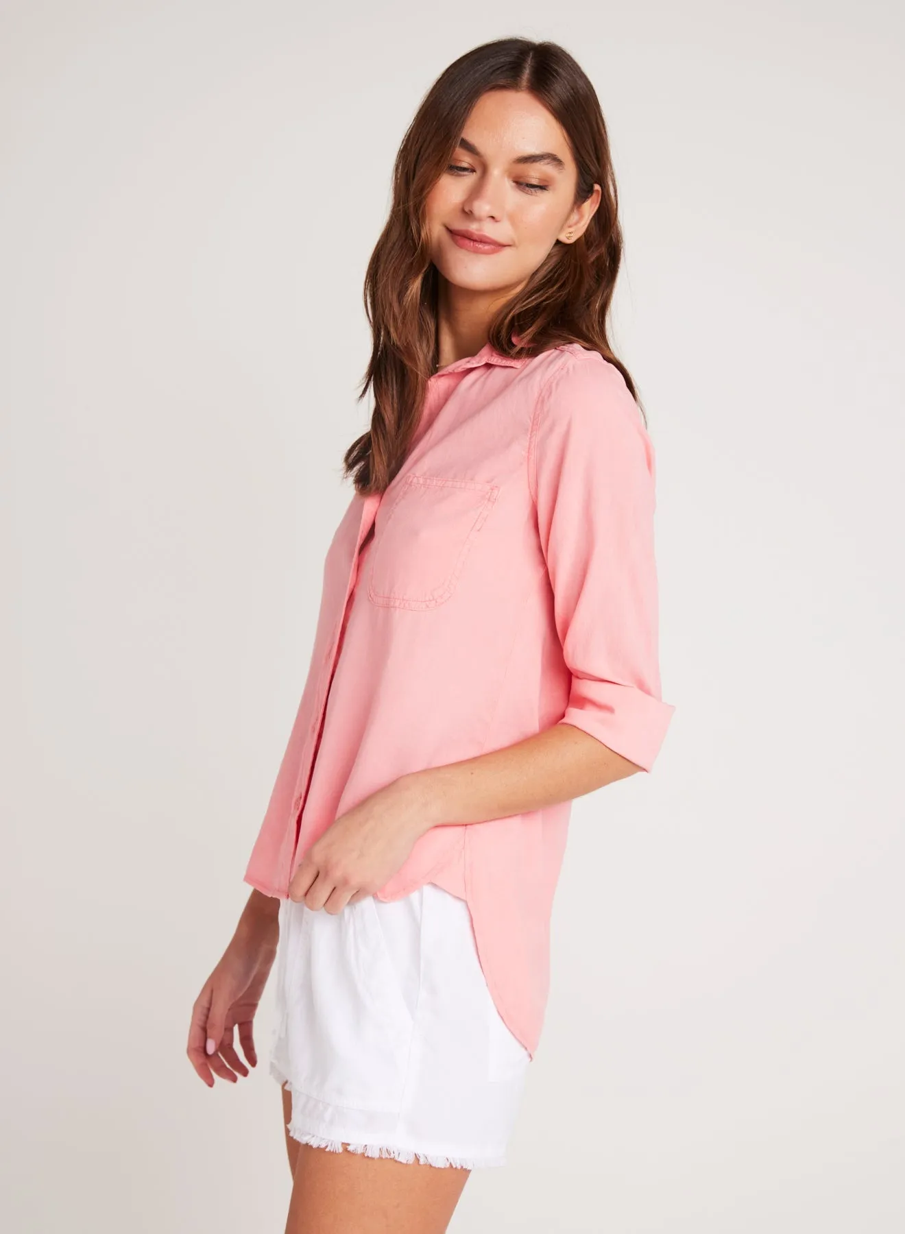 Shirt Tail Button Down - Blossom Pink sold by Bella Dahl product image thumbnail 3