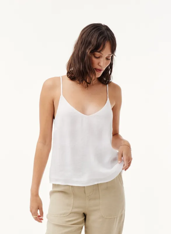 V-Neck Tencel Cami - White sold by Bella Dahl