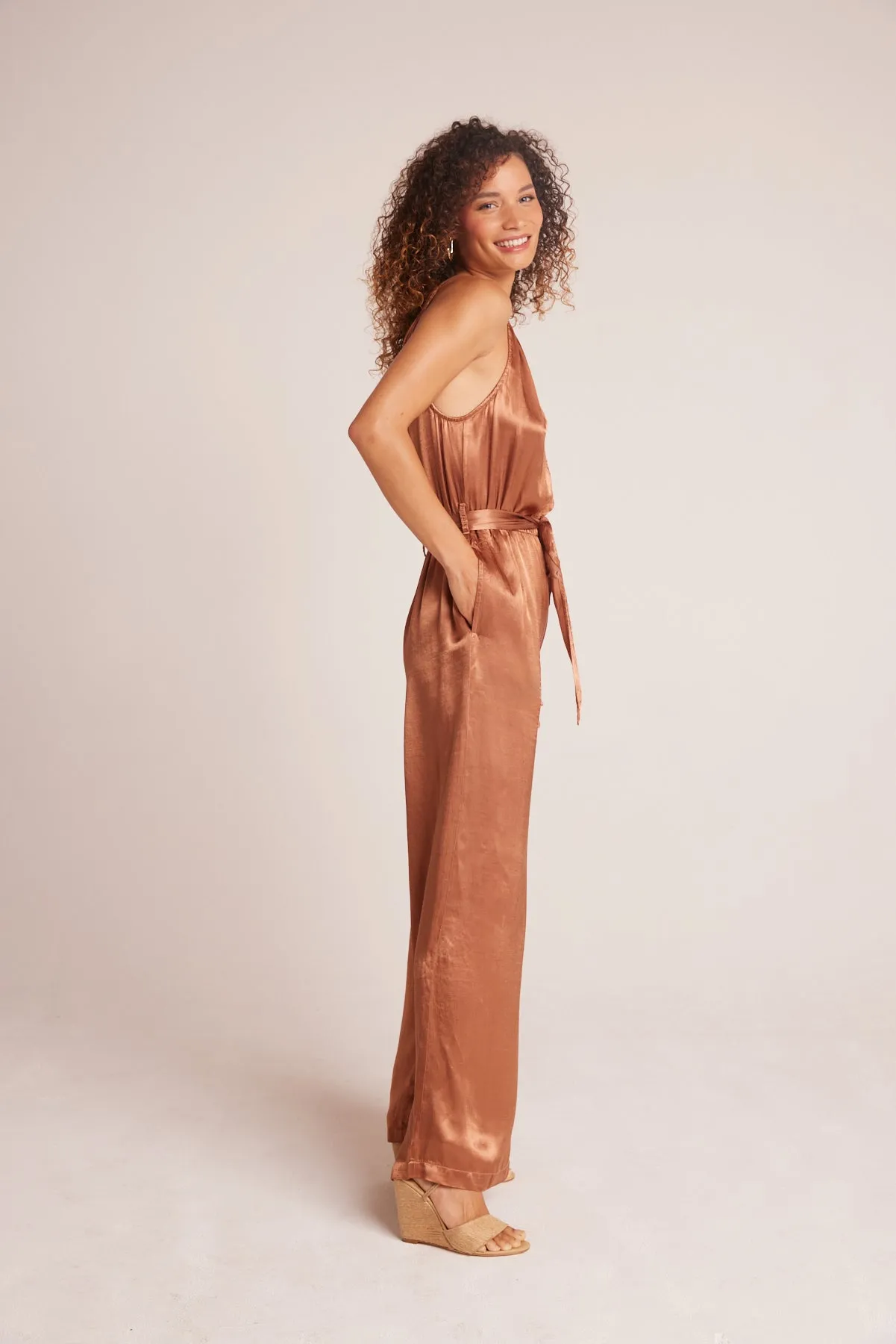 Smocked Halter Neck Jumpsuit - Curacao Coconut sold by Bella Dahl product image thumbnail 3