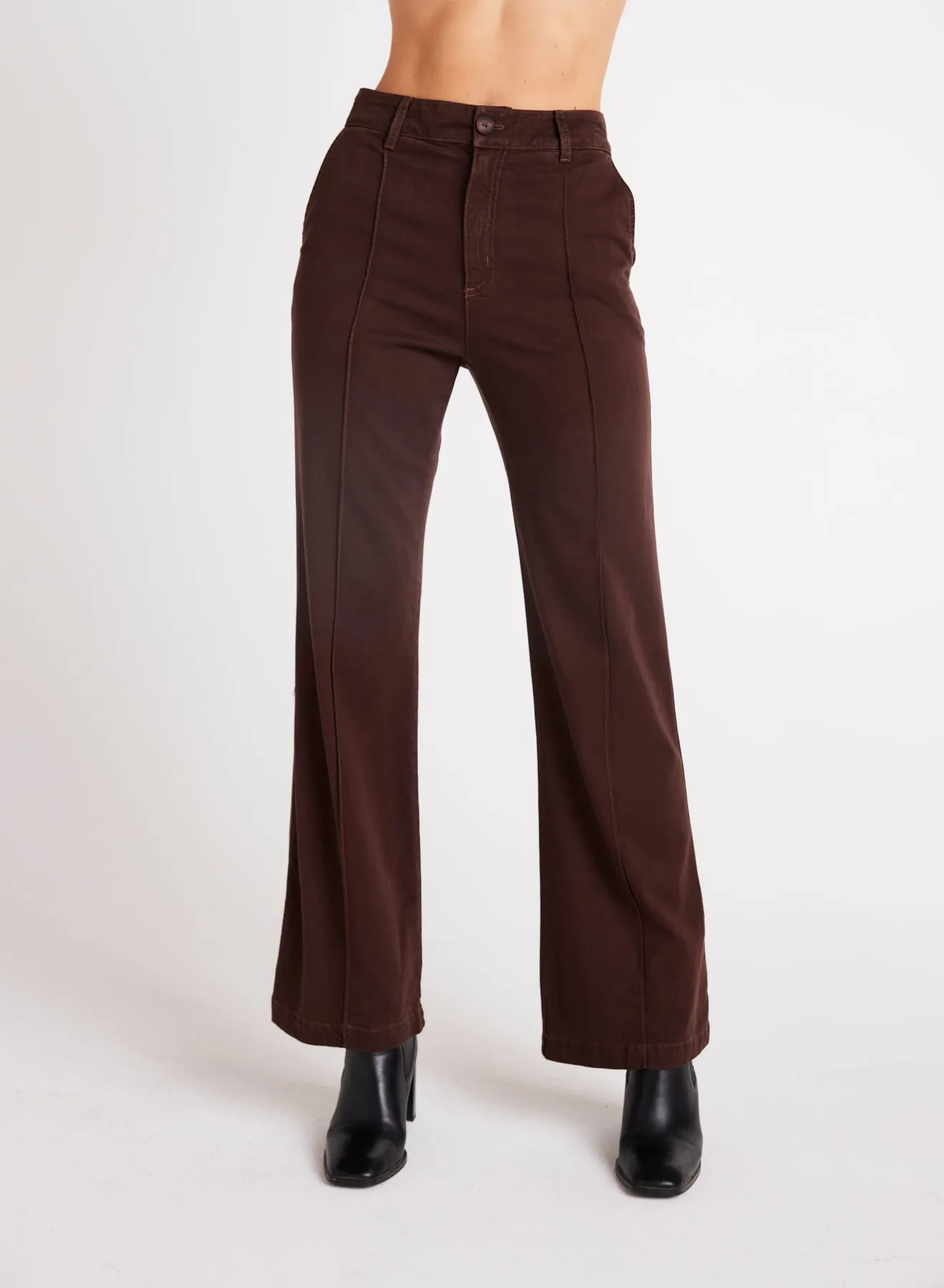 Ryder Pintuck Wide Leg - Chocolate Plum sold by Bella Dahl product image thumbnail 2
