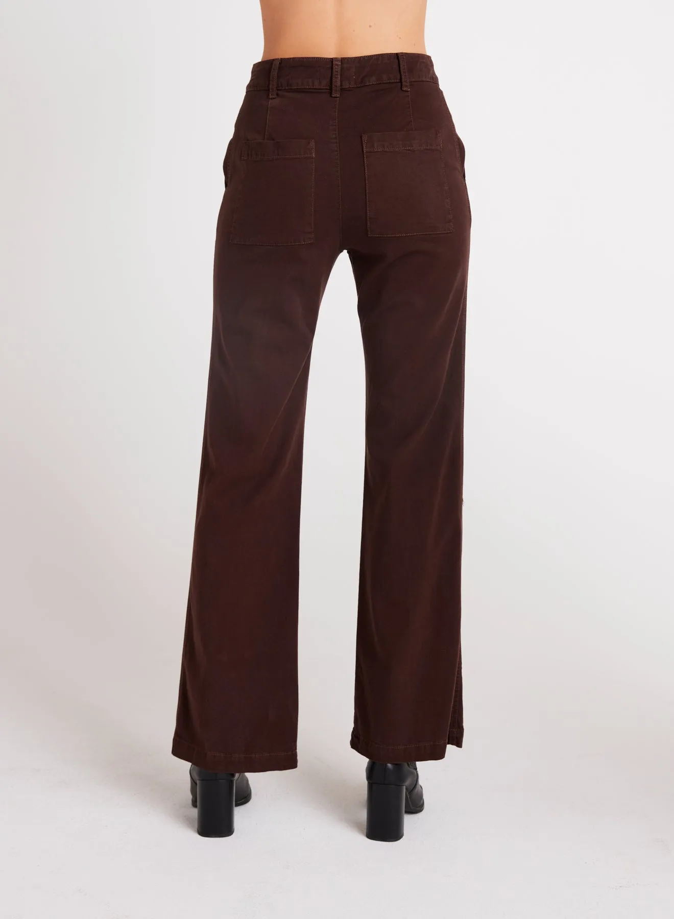 Ryder Pintuck Wide Leg - Chocolate Plum sold by Bella Dahl product image thumbnail 3