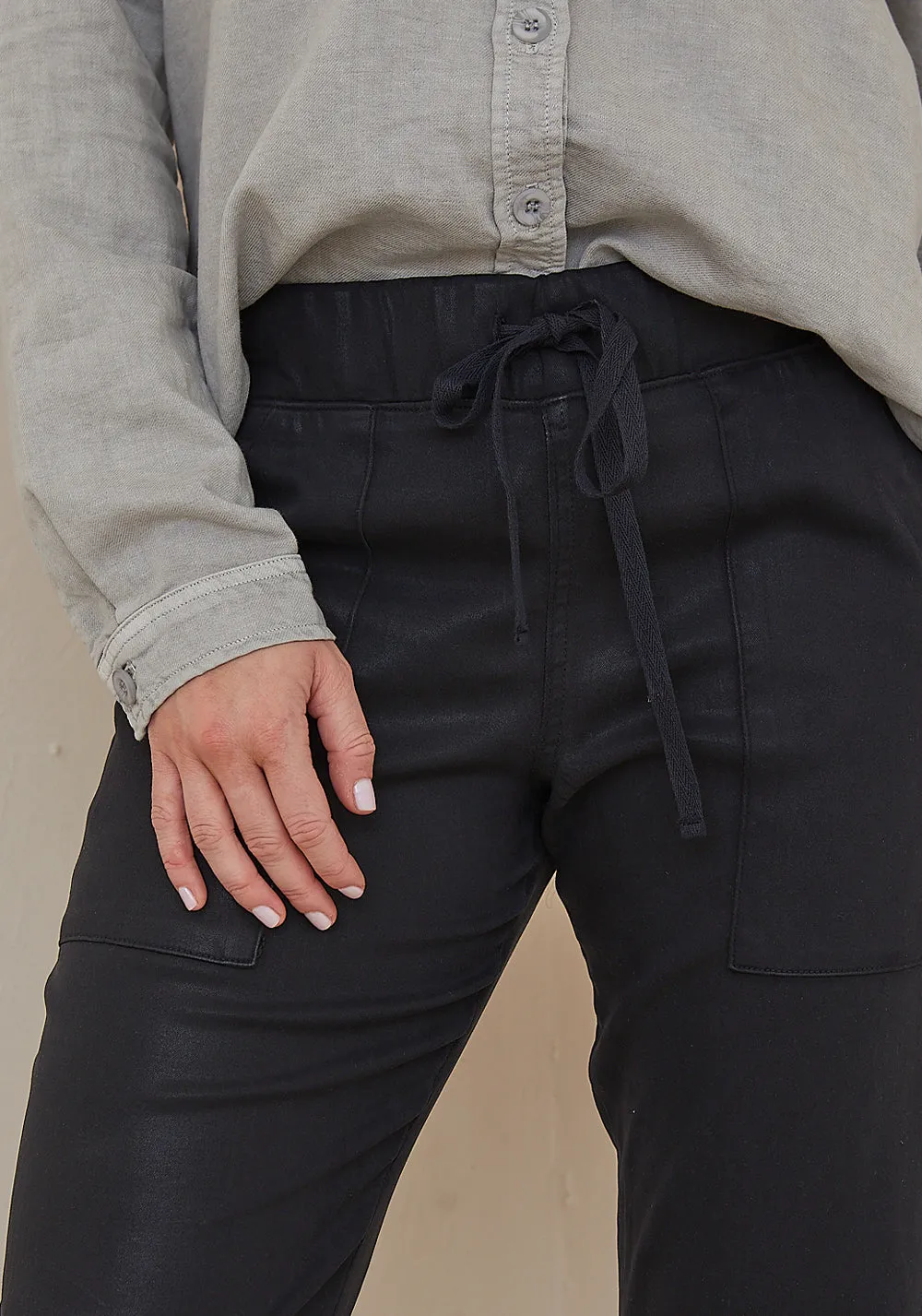 Chelsea Luxe Pocket Jogger - Black sold by Bella Dahl product image thumbnail 5