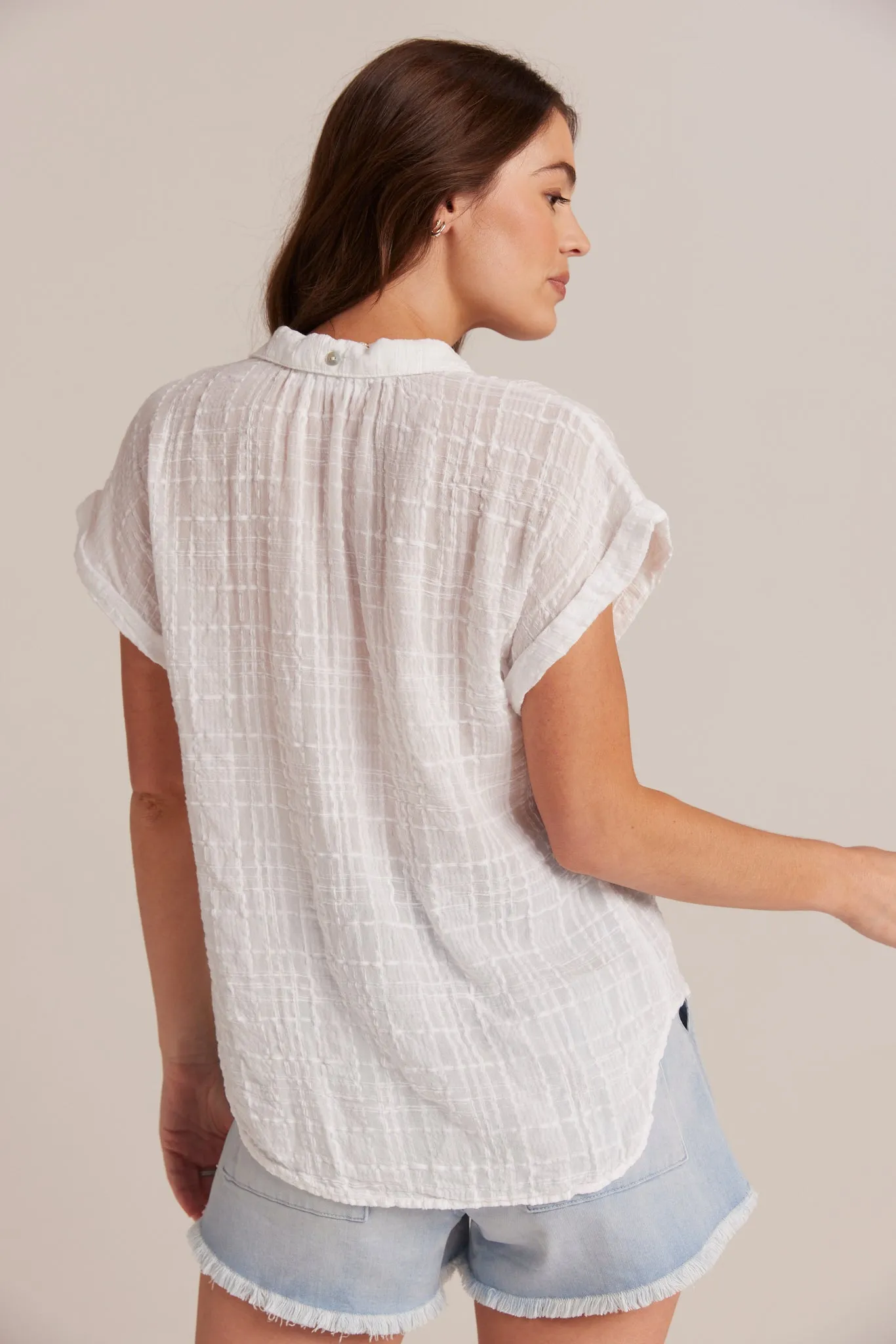 Cap Sleeve Button Down - White sold by Bella Dahl product image thumbnail 2
