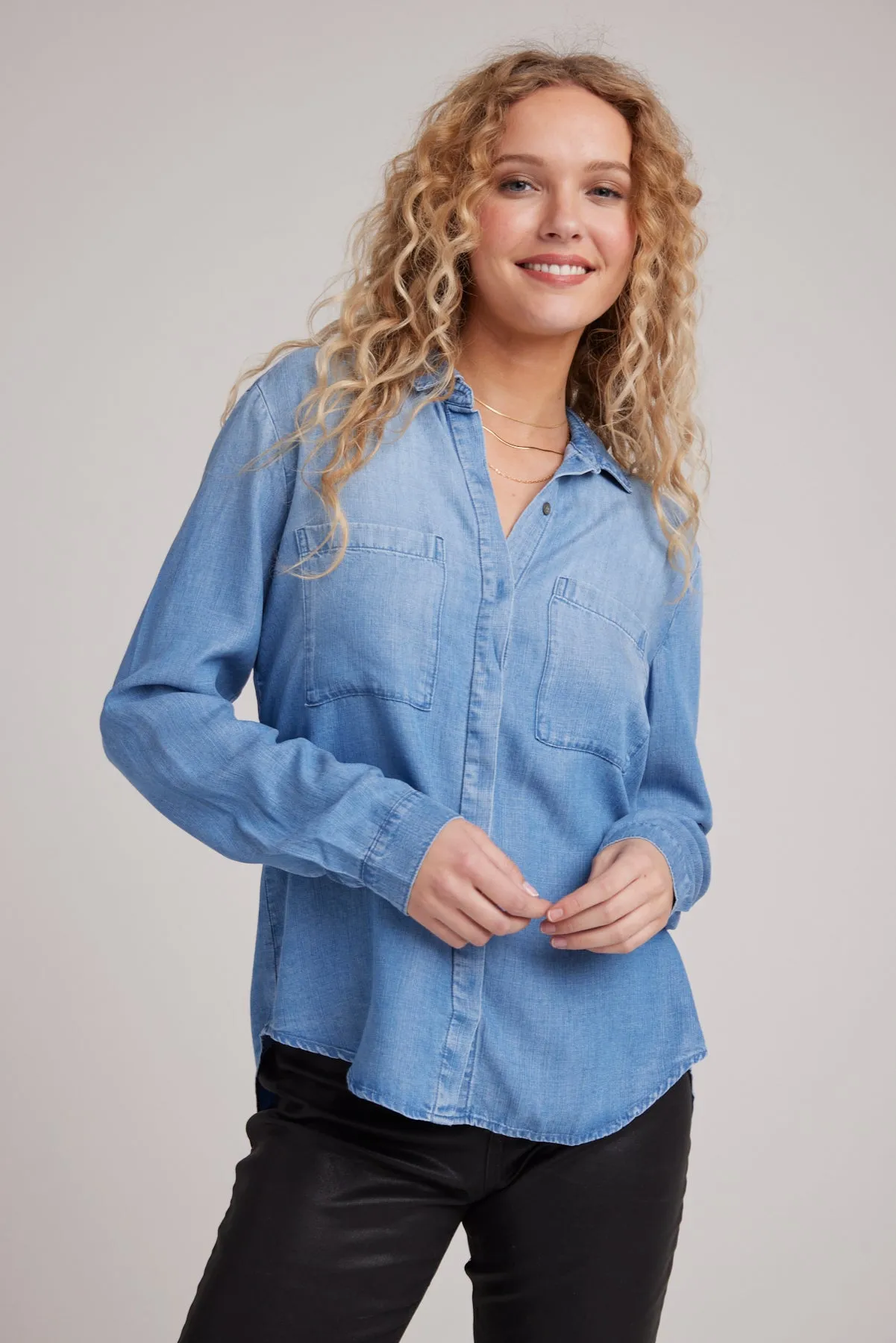 Two Pocket Classic Button Down - Medium Ombre Wash sold by Bella Dahl